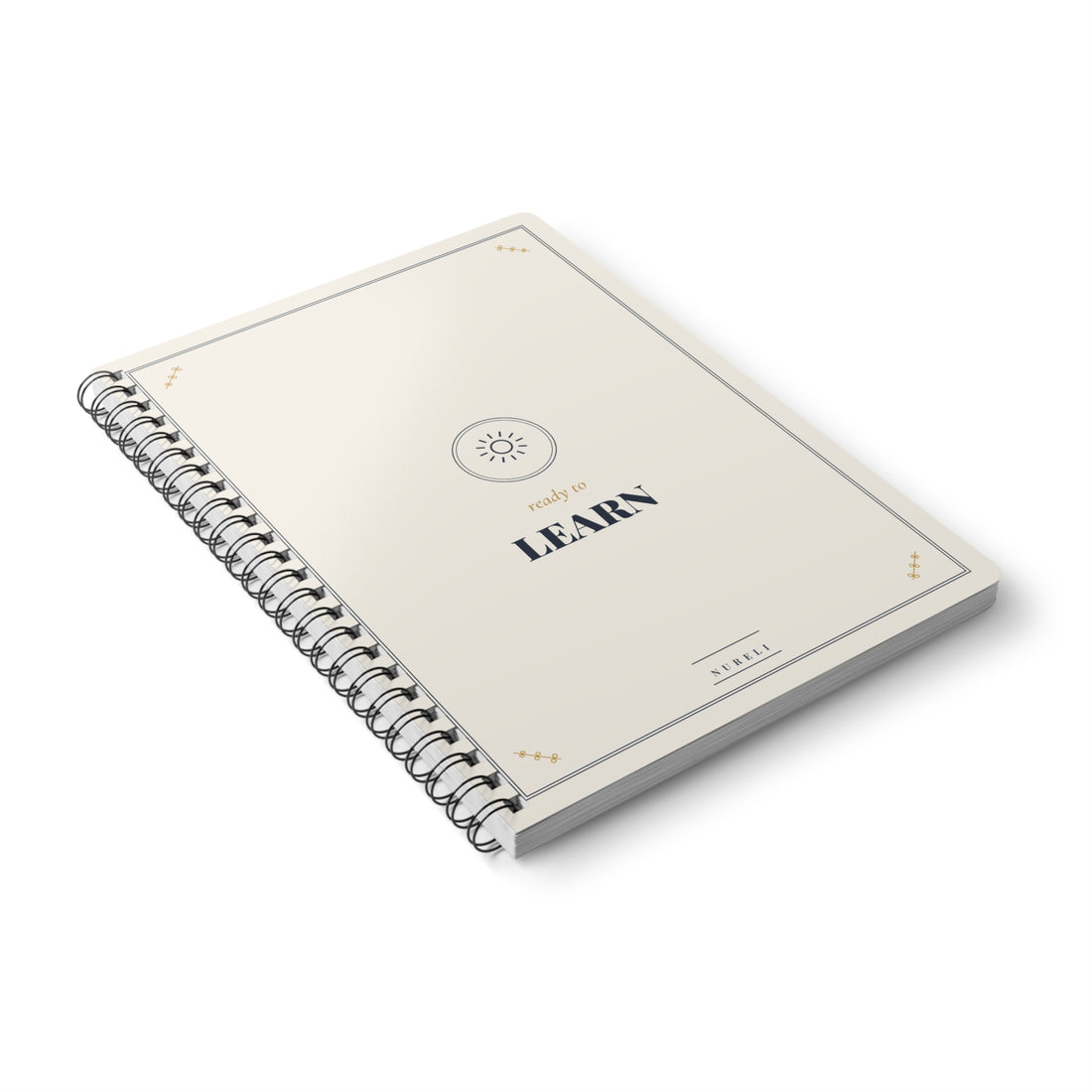Ready to Learn A5 wirobound lined notebook from the Nureli collection, view 4 interior preview