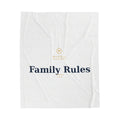 Family Rules Plush Blanket
