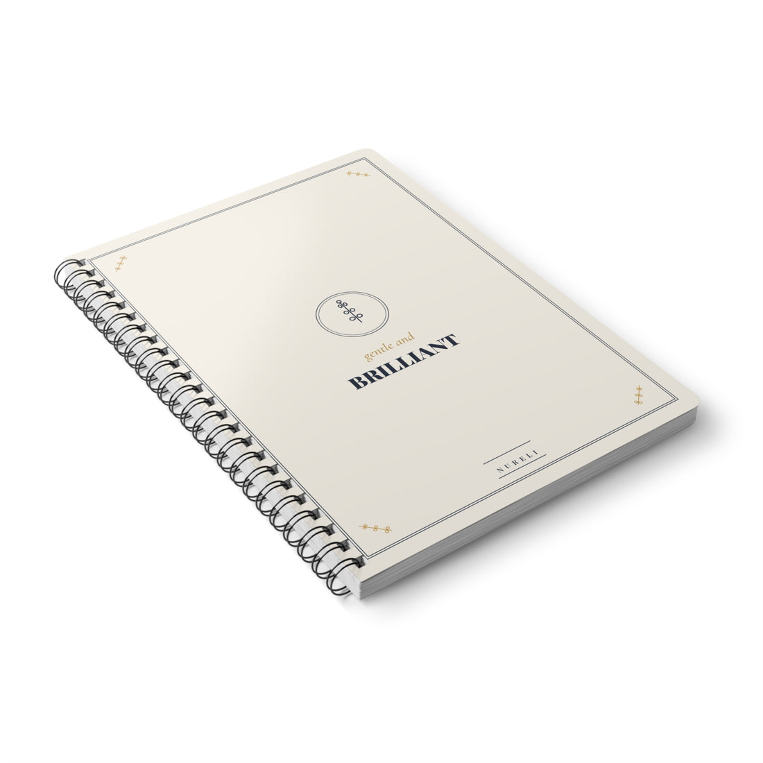Gentle and Brilliant A5 wirobound lined notebook from the Nureli collection, view 4 interior preview