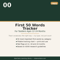 FREE: First 50 Words Tracker for Toddlers (Printable PDF)