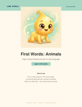 Lumi First Words: Animal Flashcards (Printable)