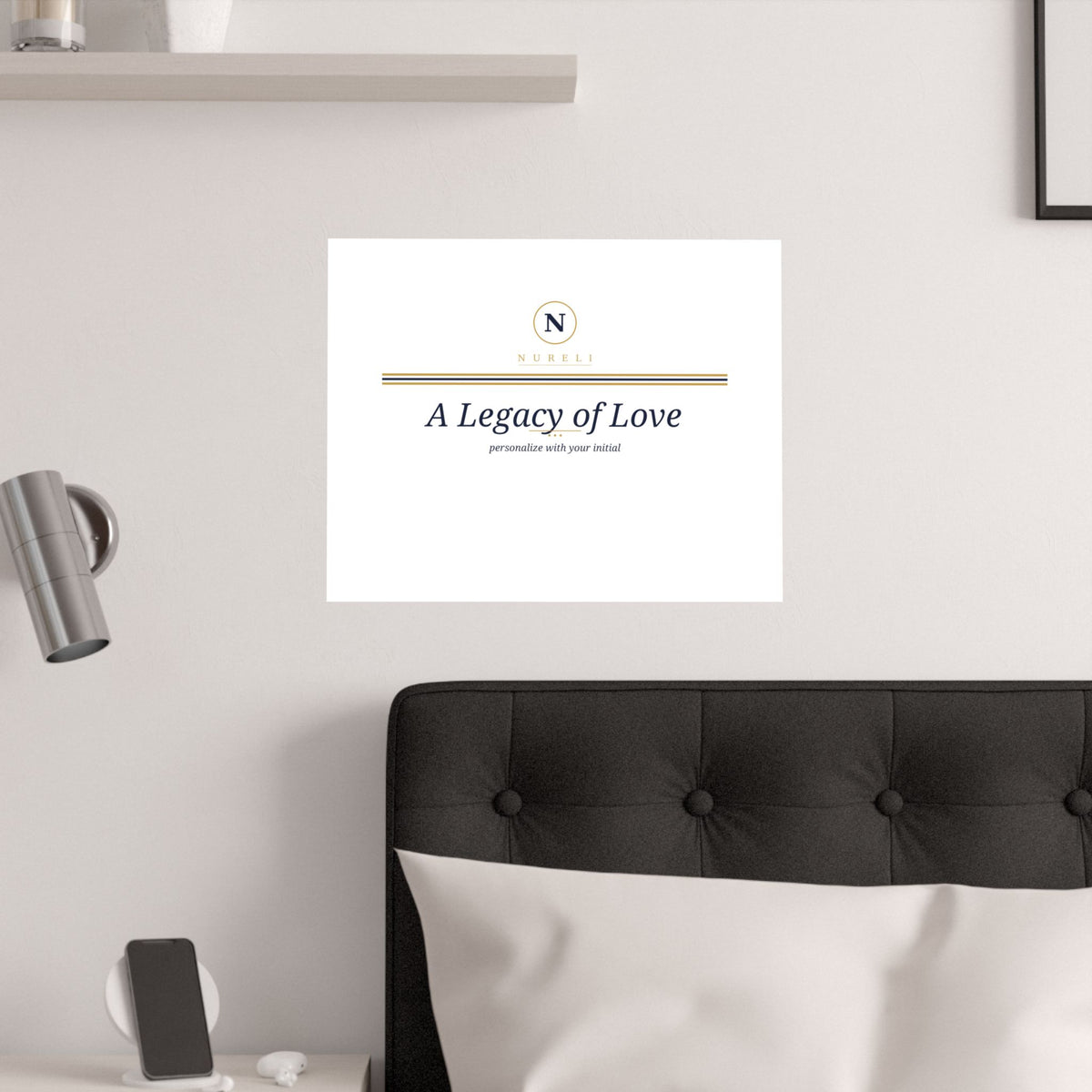 Monogram Legacy Ring wall art print from the Nureli collection, view 8