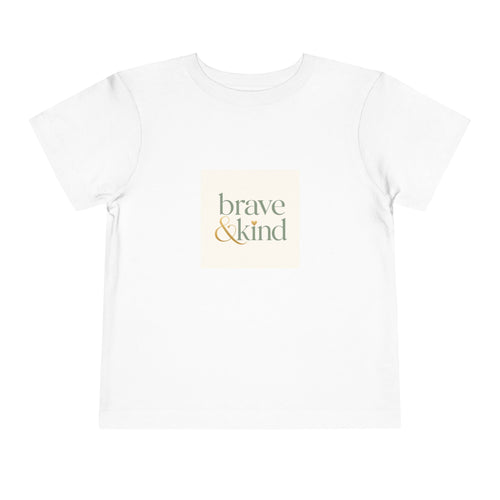 Brave And Kind toddler t-shirt for kids ages 2-5 by Nureli Kids