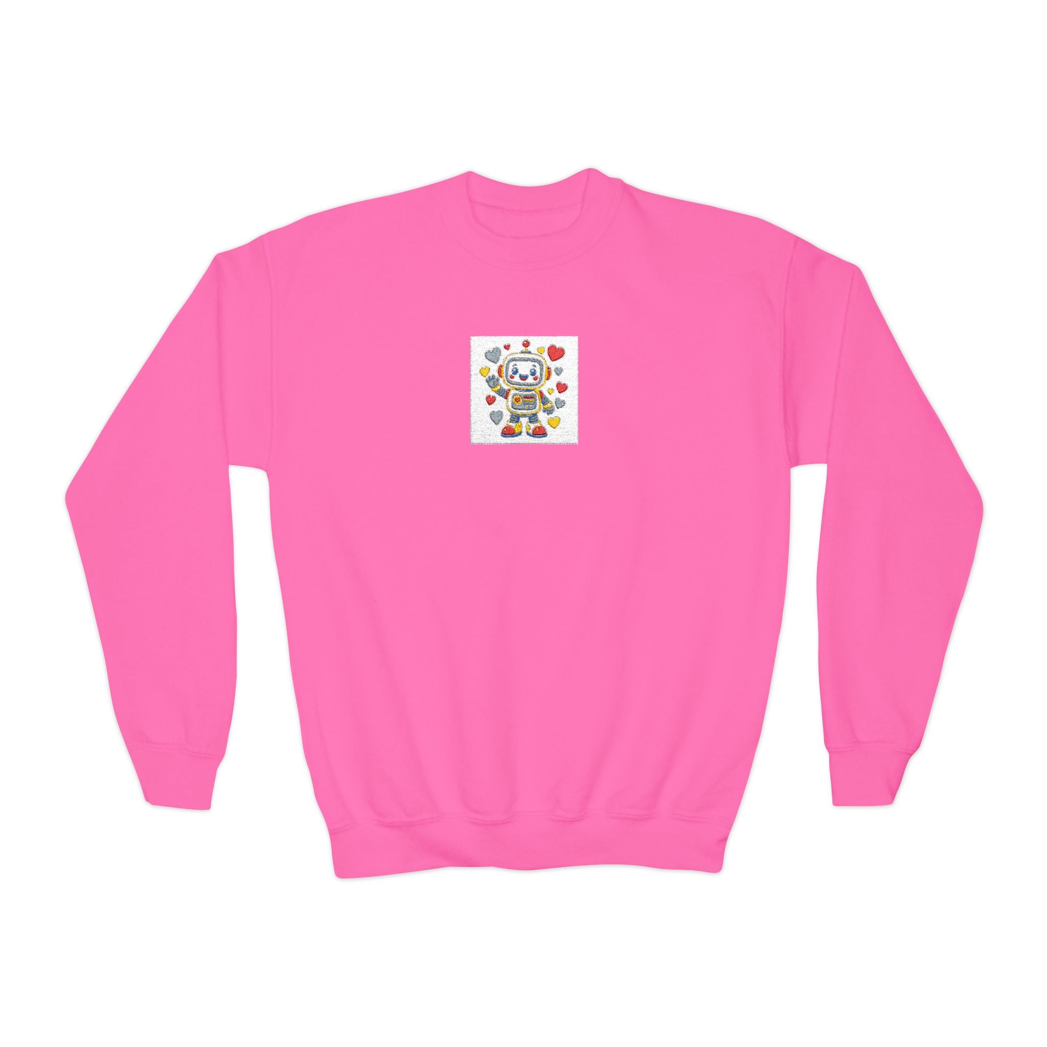 Beep Boop Robot kids crew sweatshirt from the Nureli collection, view 9