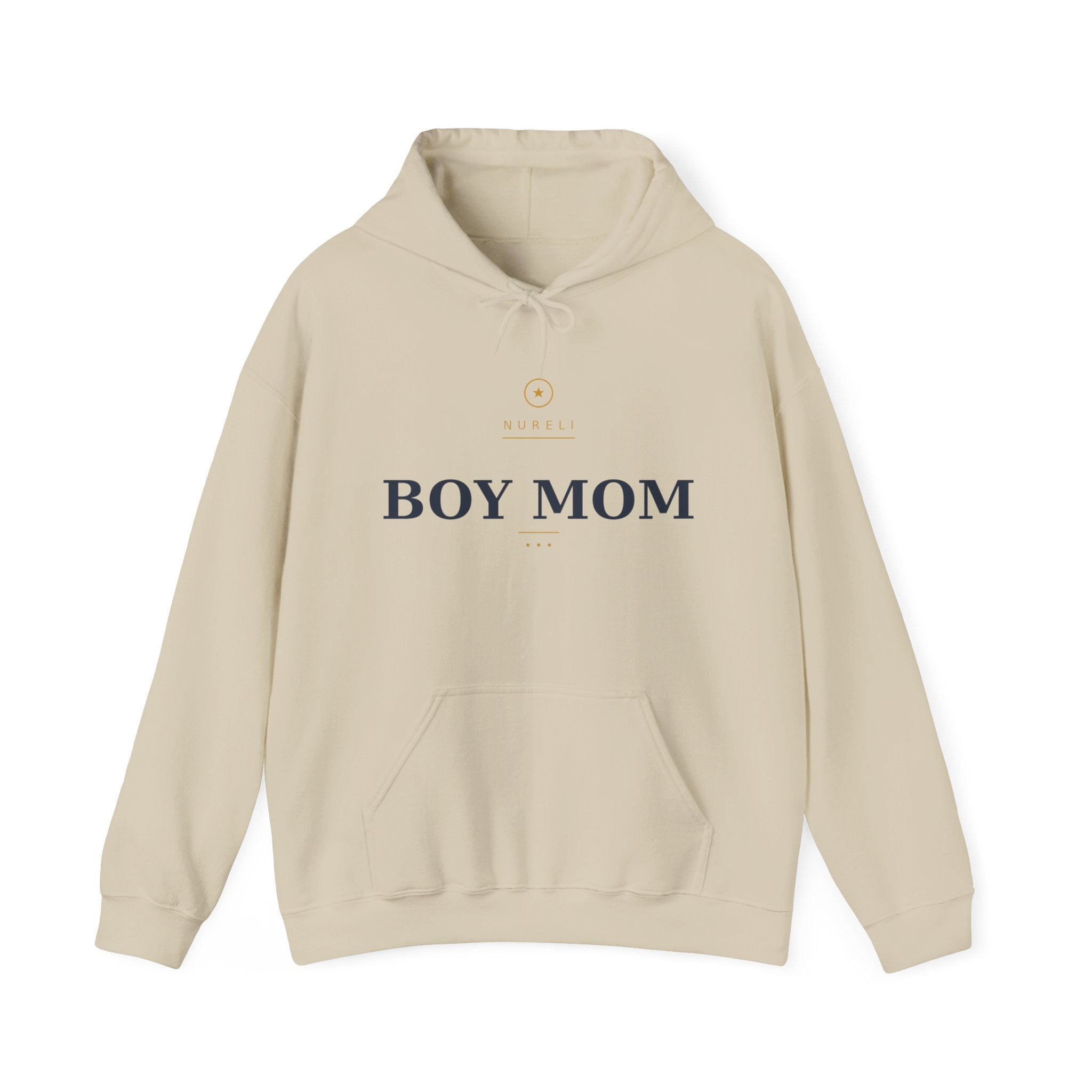 Boy Mom Hoodie — Minimal 'Boy Mom' Pullover for Proud Moms