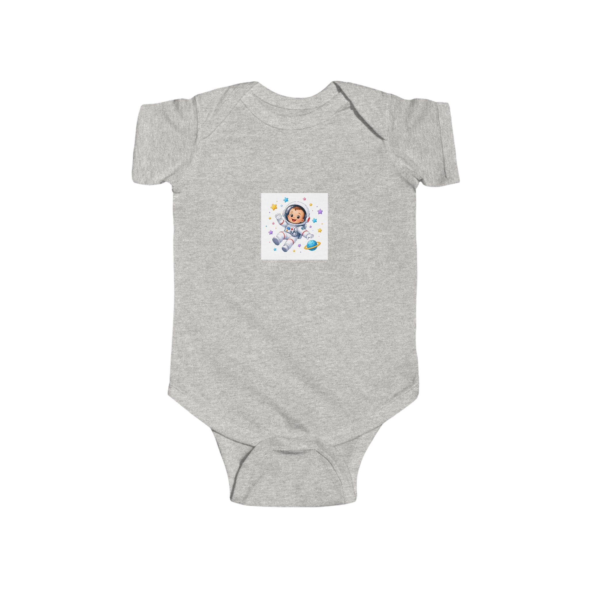 Little Astronaut soft baby bodysuit from the Nureli collection, view 2