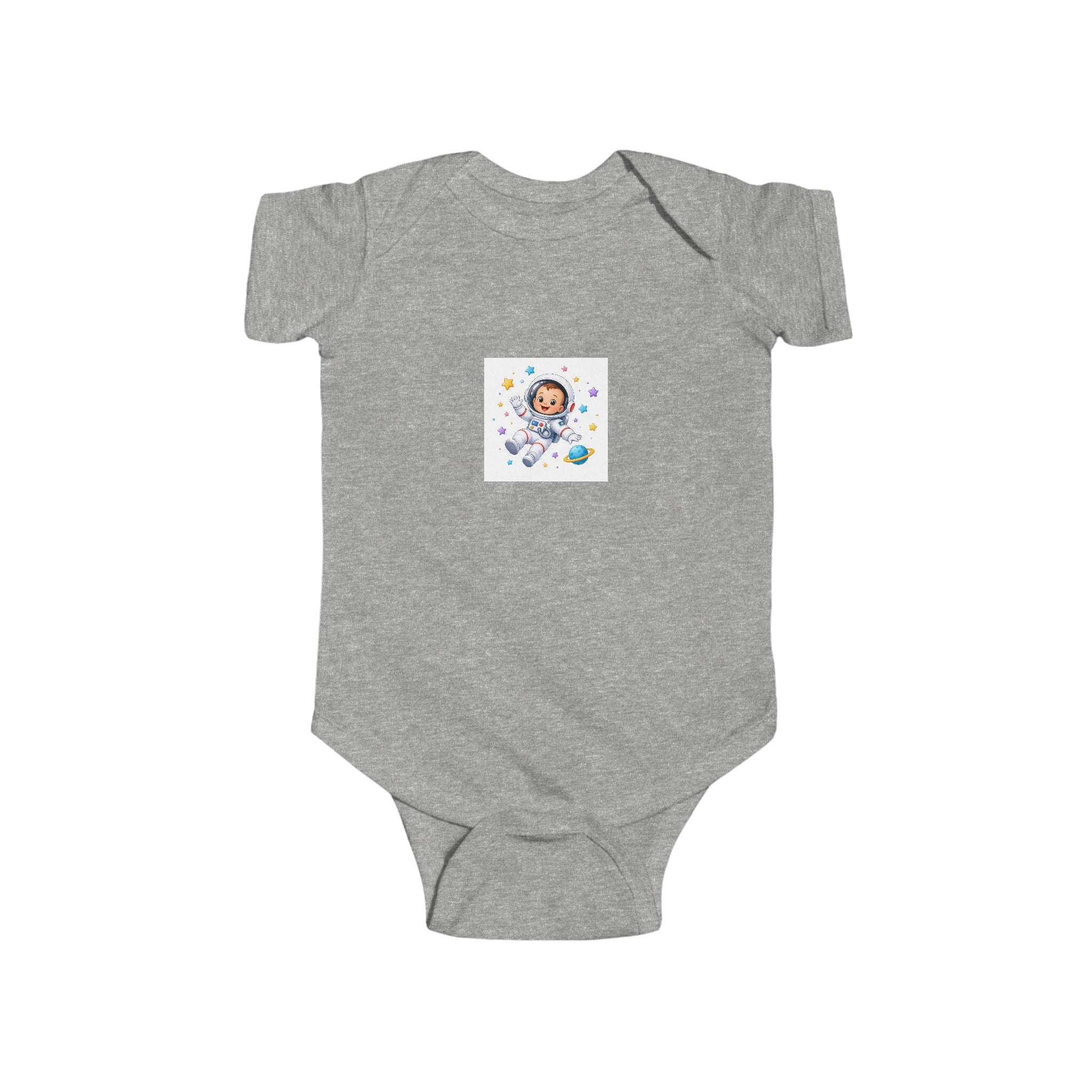 Little Astronaut soft baby bodysuit from the Nureli collection, view 3