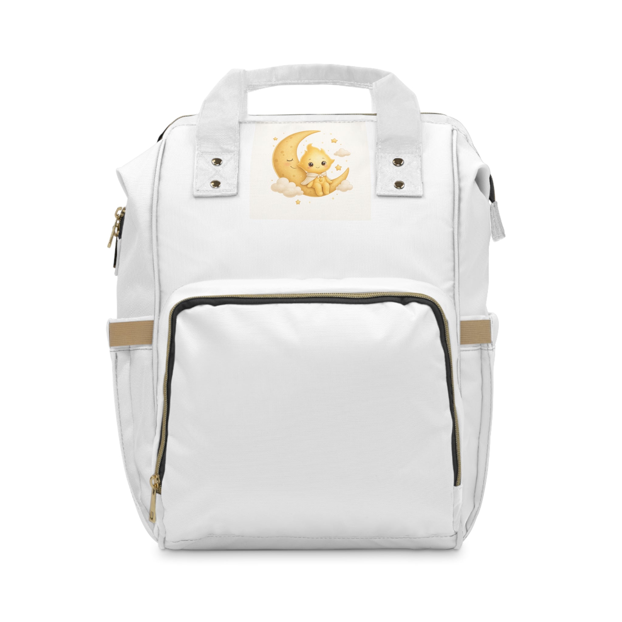 Lumi & the Moon design on a premium diaper bag backpack from Nureli Kids