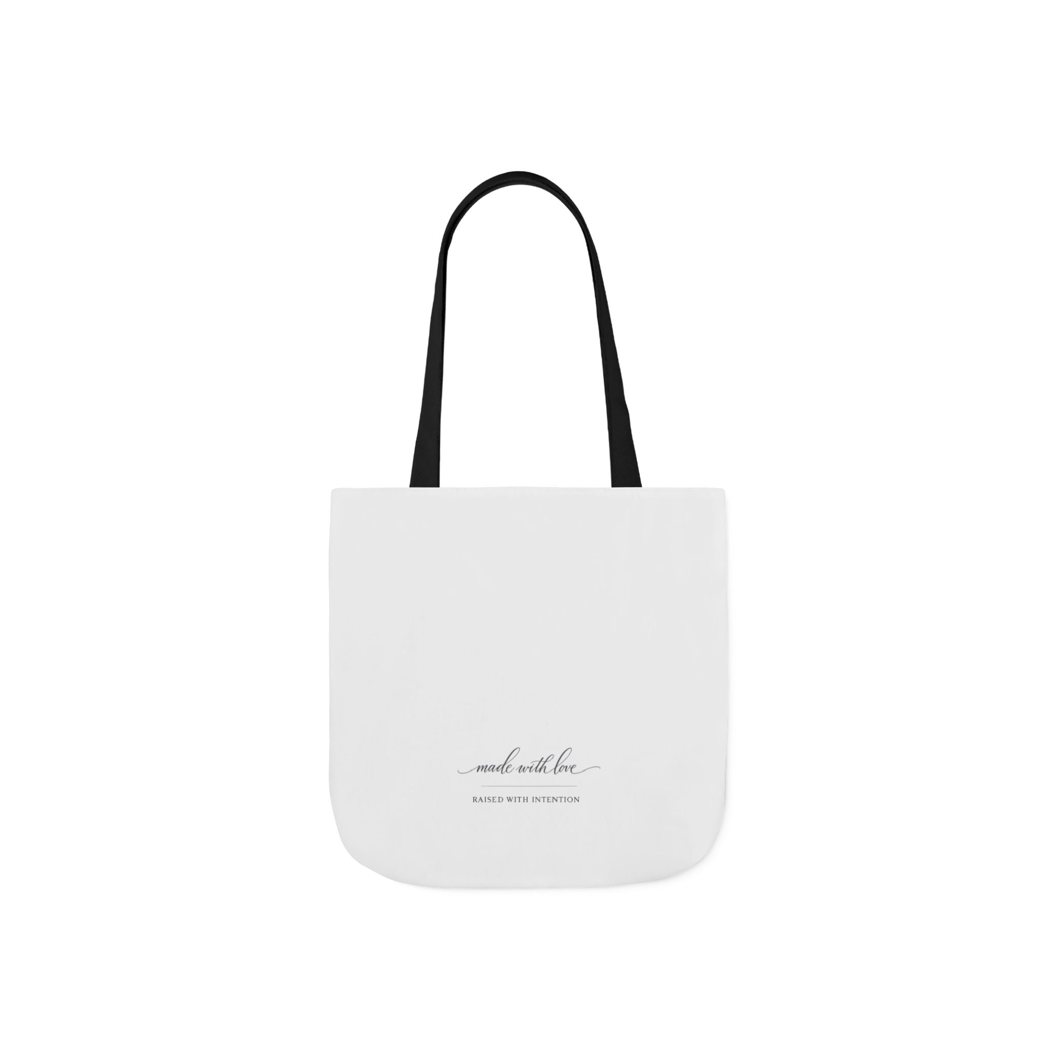 Made With Love, Raised With Intention canvas tote bag from the Nureli collection, view 2