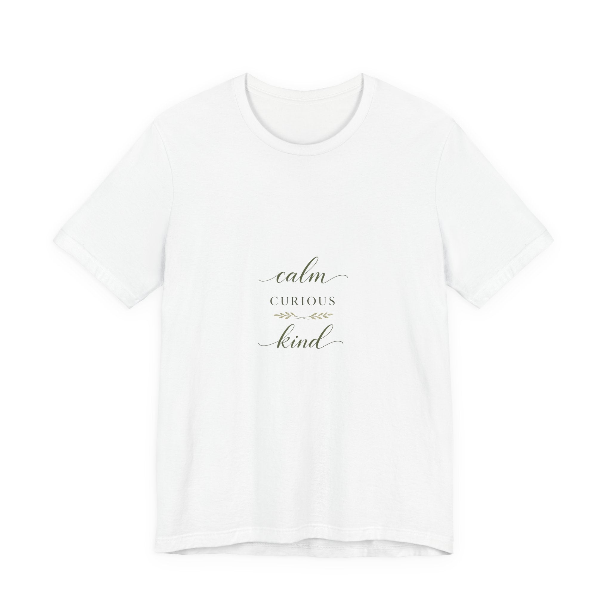 Calm, Curious, Kind soft cotton tee from the Nureli collection, view 2