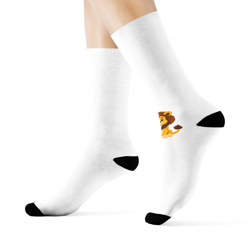 Brave Little Lion kids crew socks from the Nureli collection, view 11