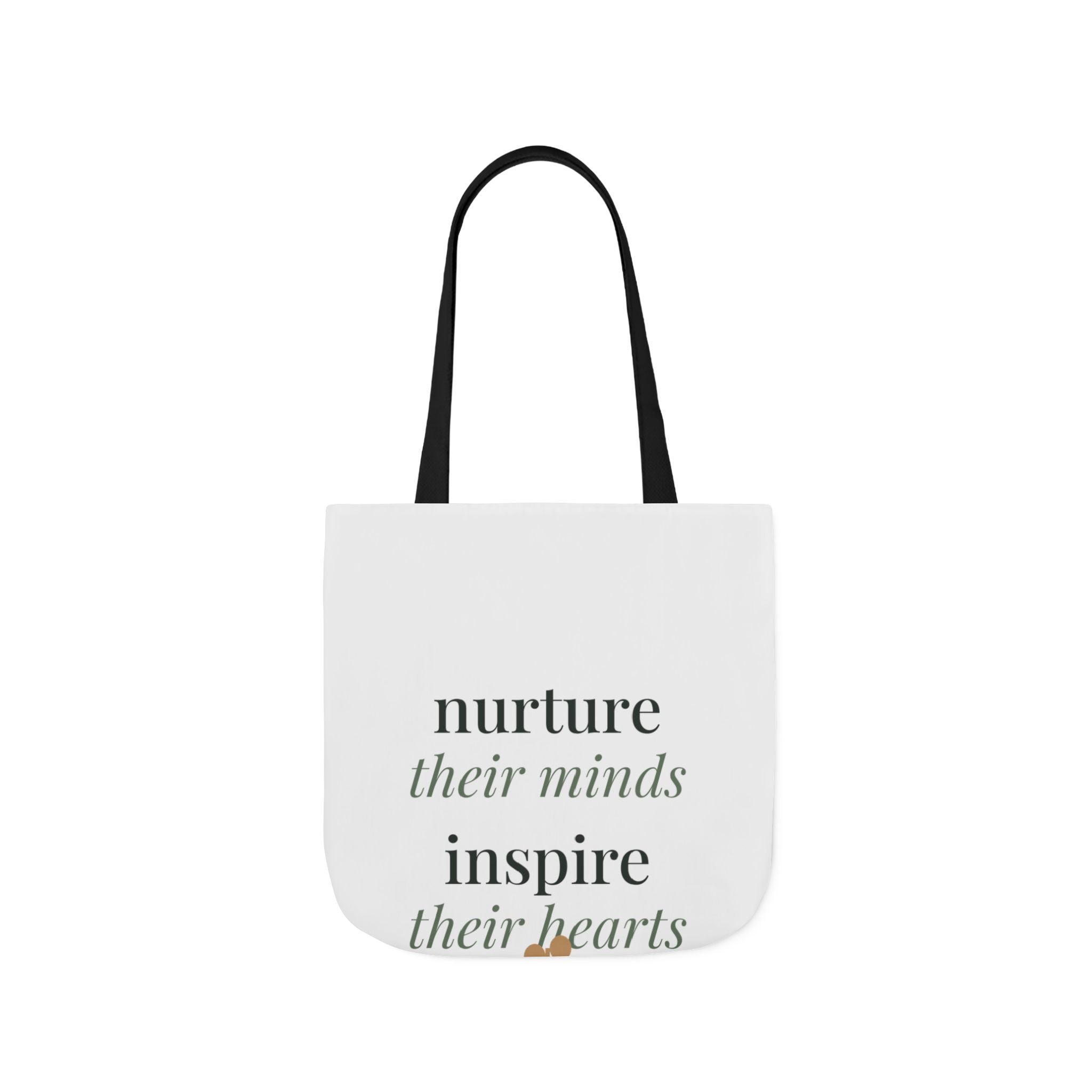 Nurture their minds, inspire their hearts Tote canvas tote bag from the Nureli collection, view 7