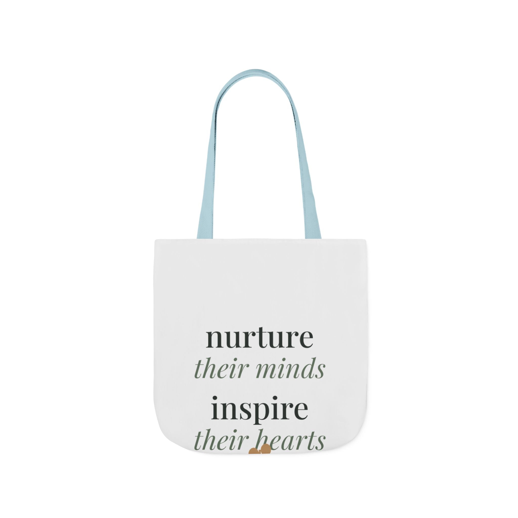Nurture their minds, inspire their hearts Tote canvas tote bag from the Nureli collection, view 8