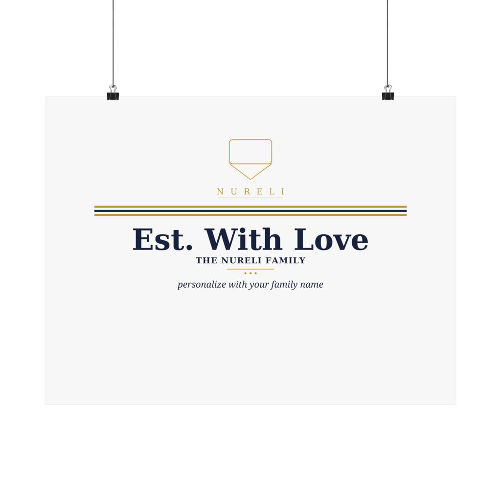 Est. With Love Family Crest wall art print from the Nureli collection, view 10