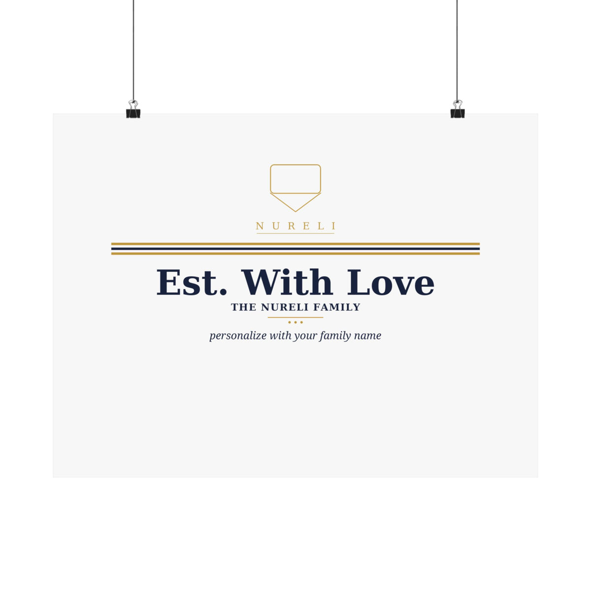 Est. With Love Family Crest wall art print from the Nureli collection, view 10