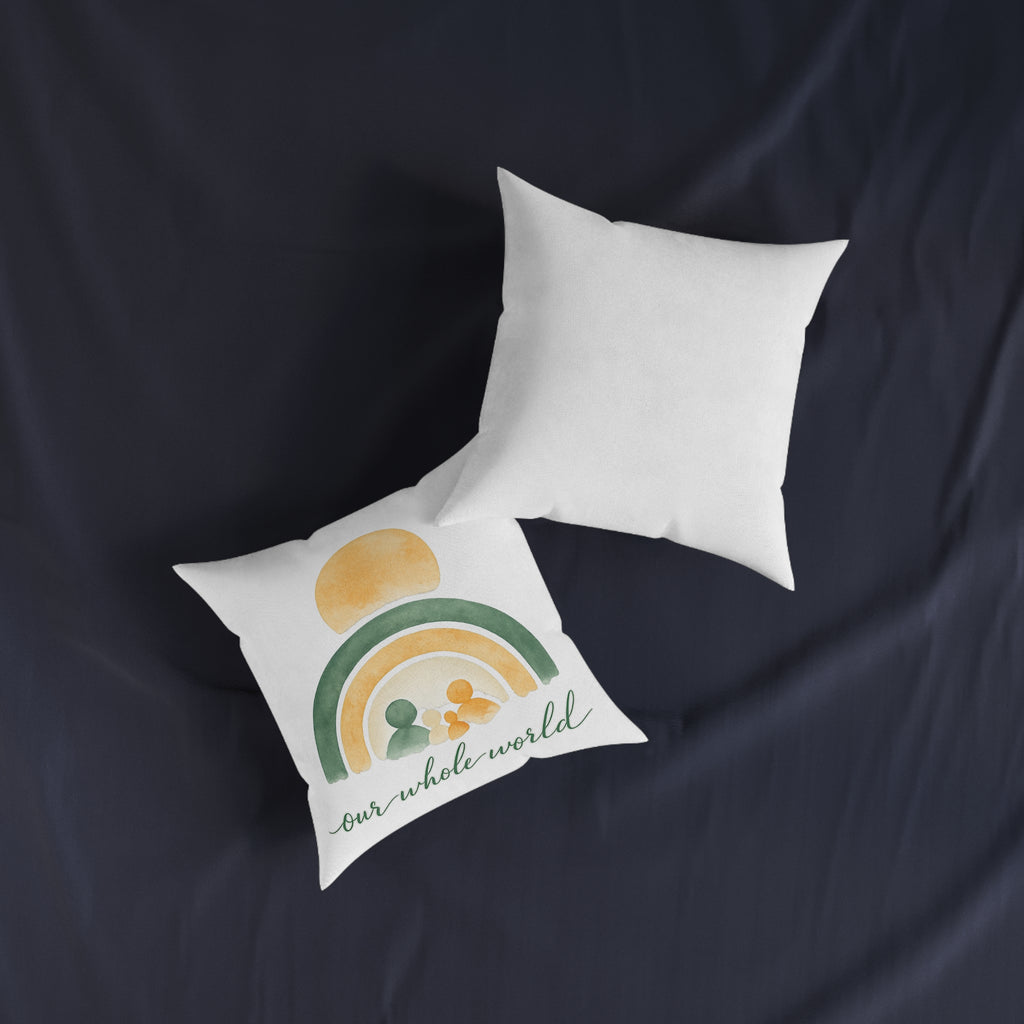 Our Whole World Throw Pillow