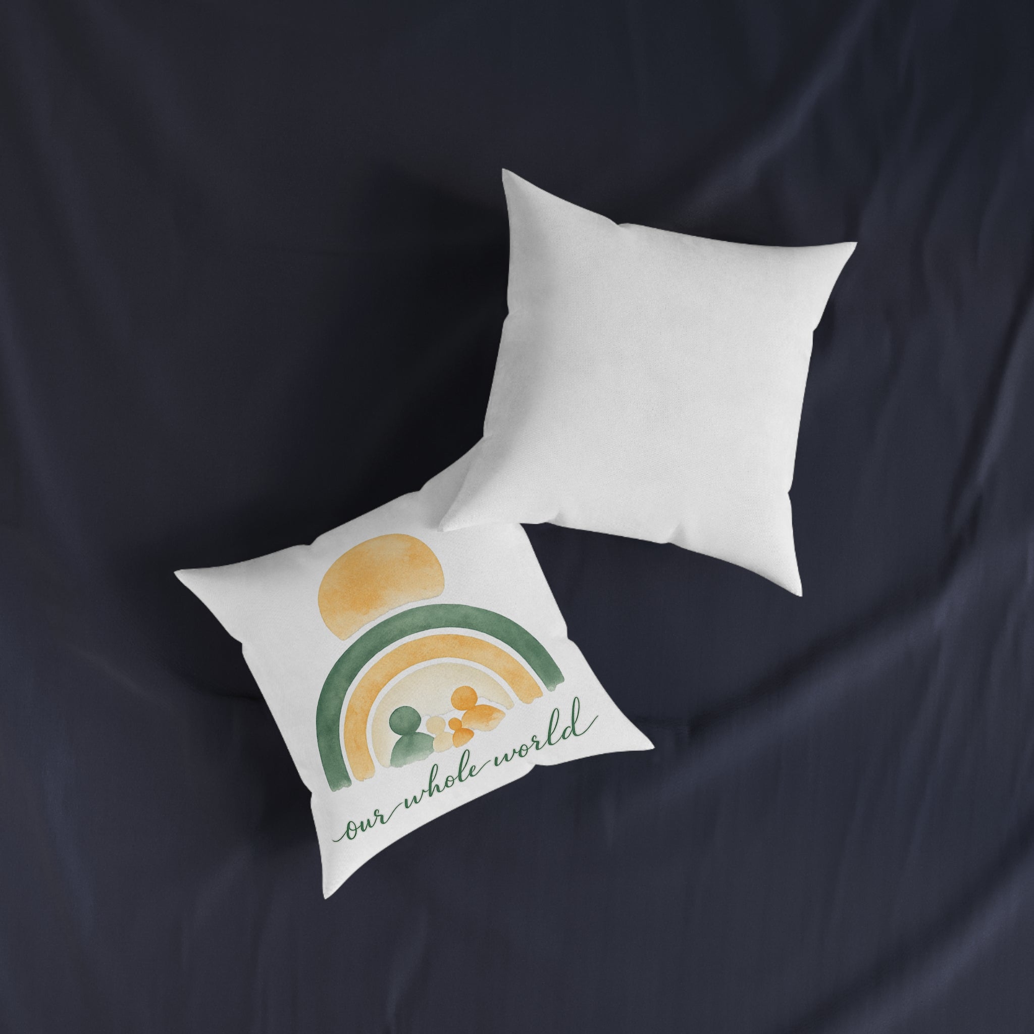 Our Whole World Throw Pillow