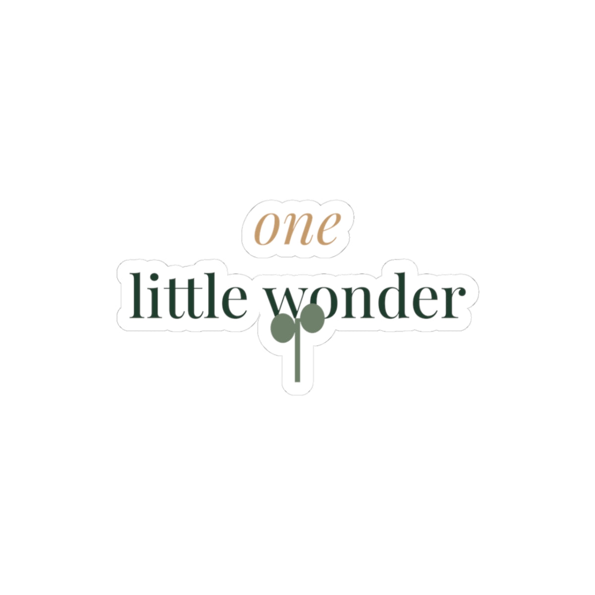 One little wonder kiss-cut vinyl sticker from the Nureli collection