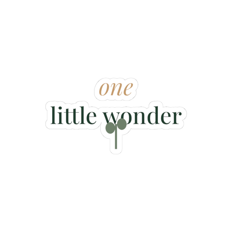 One little wonder kiss-cut vinyl sticker from the Nureli collection
