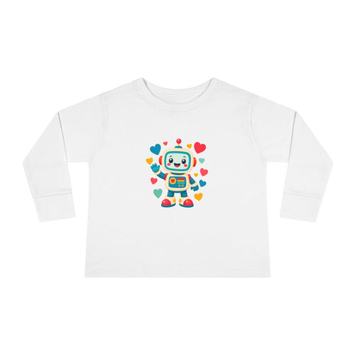 Beep Boop Robot toddler long-sleeve t-shirt for kids by Nureli Kids