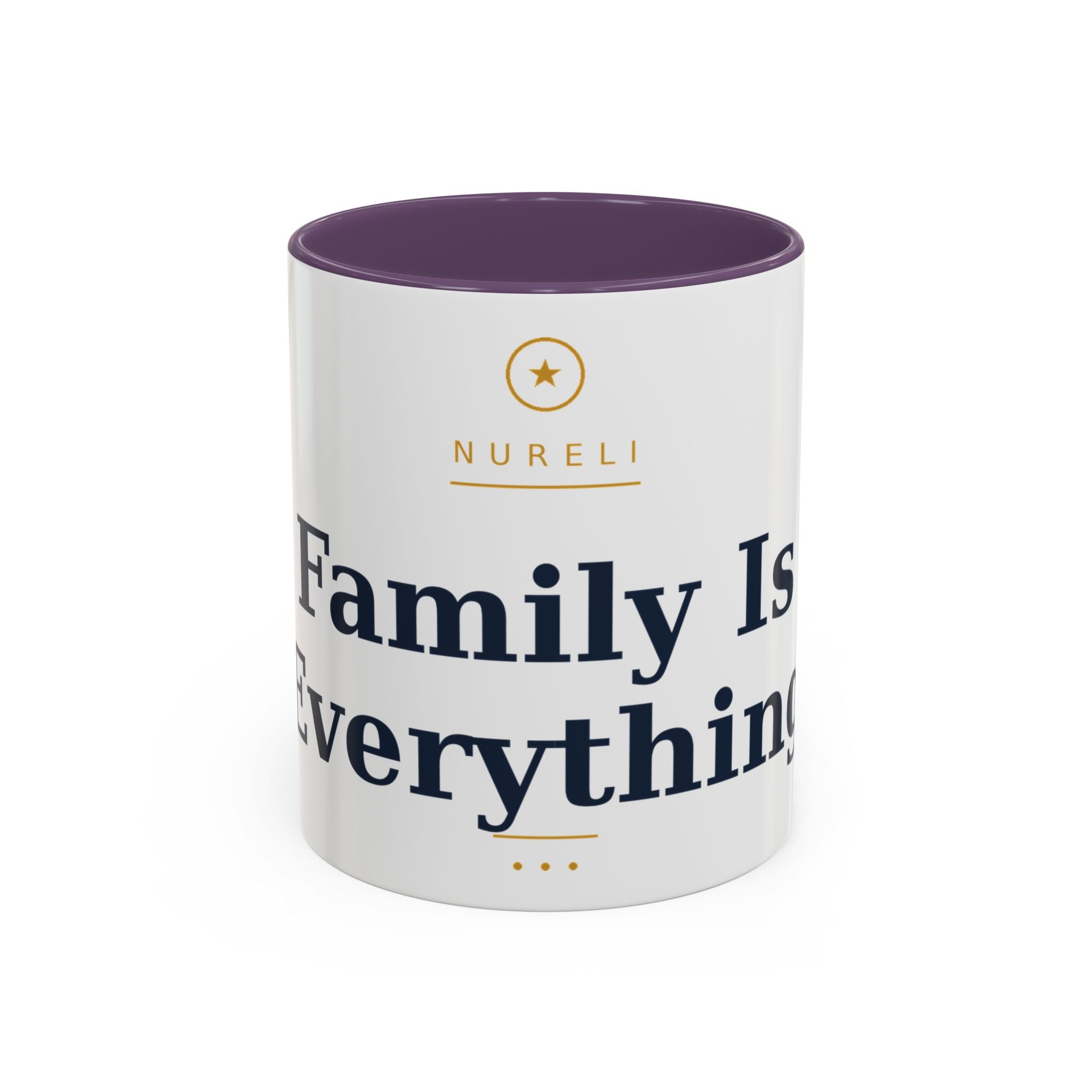 Family Is Everything Accent Coffee Mug — Inspirational Family Quote Mug (11/15oz)