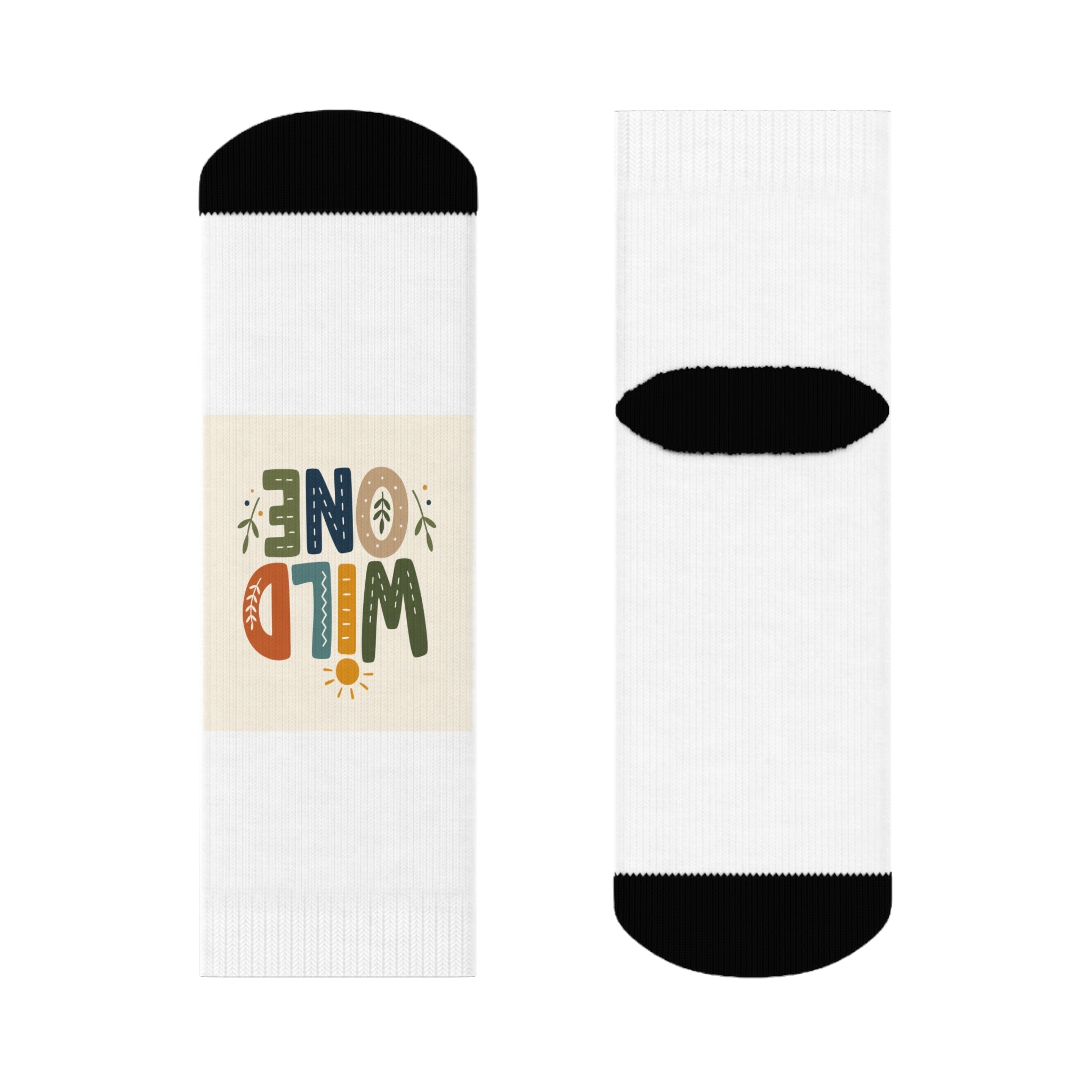 Wild One kids crew socks from the Nureli collection, view 2