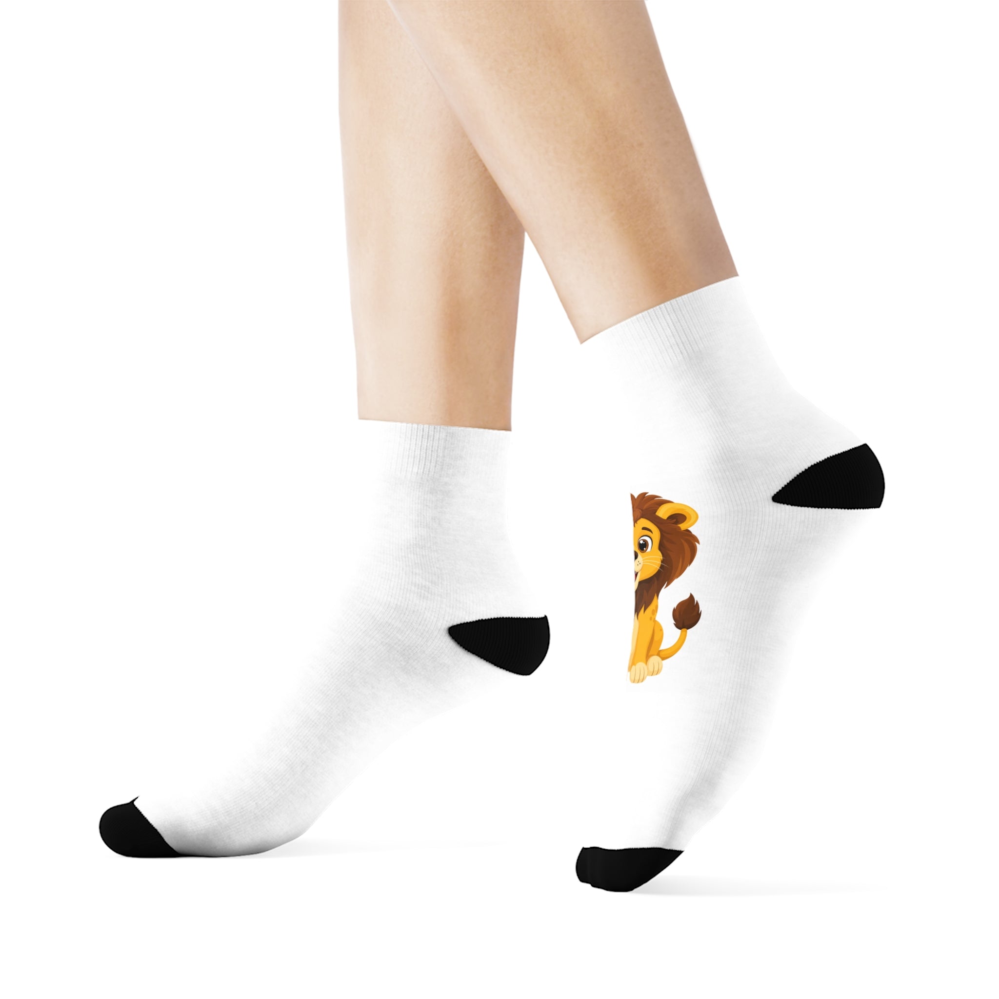 Brave Little Lion kids crew socks from the Nureli collection, view 8