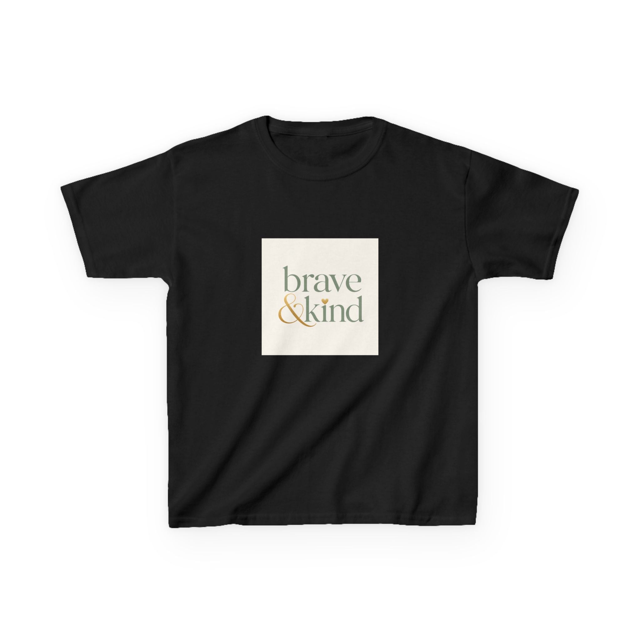 Brave And Kind soft kids tee from the Nureli collection, view 3