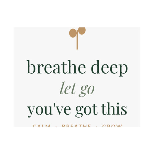 Breathe Deep, Let Go wall art print from the Nureli collection