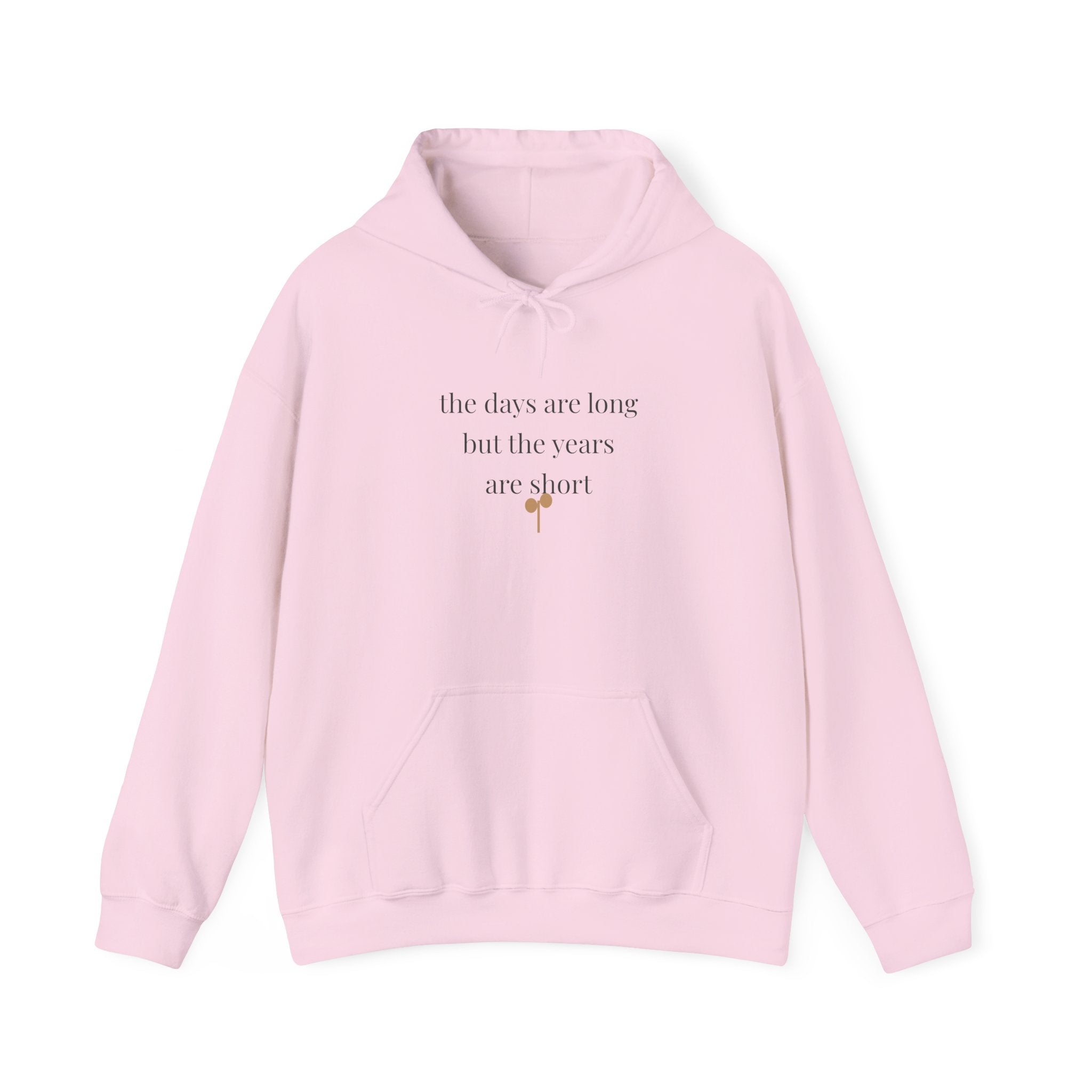 The days are long but the years are short soft unisex hoodie from the Nureli collection, view 3