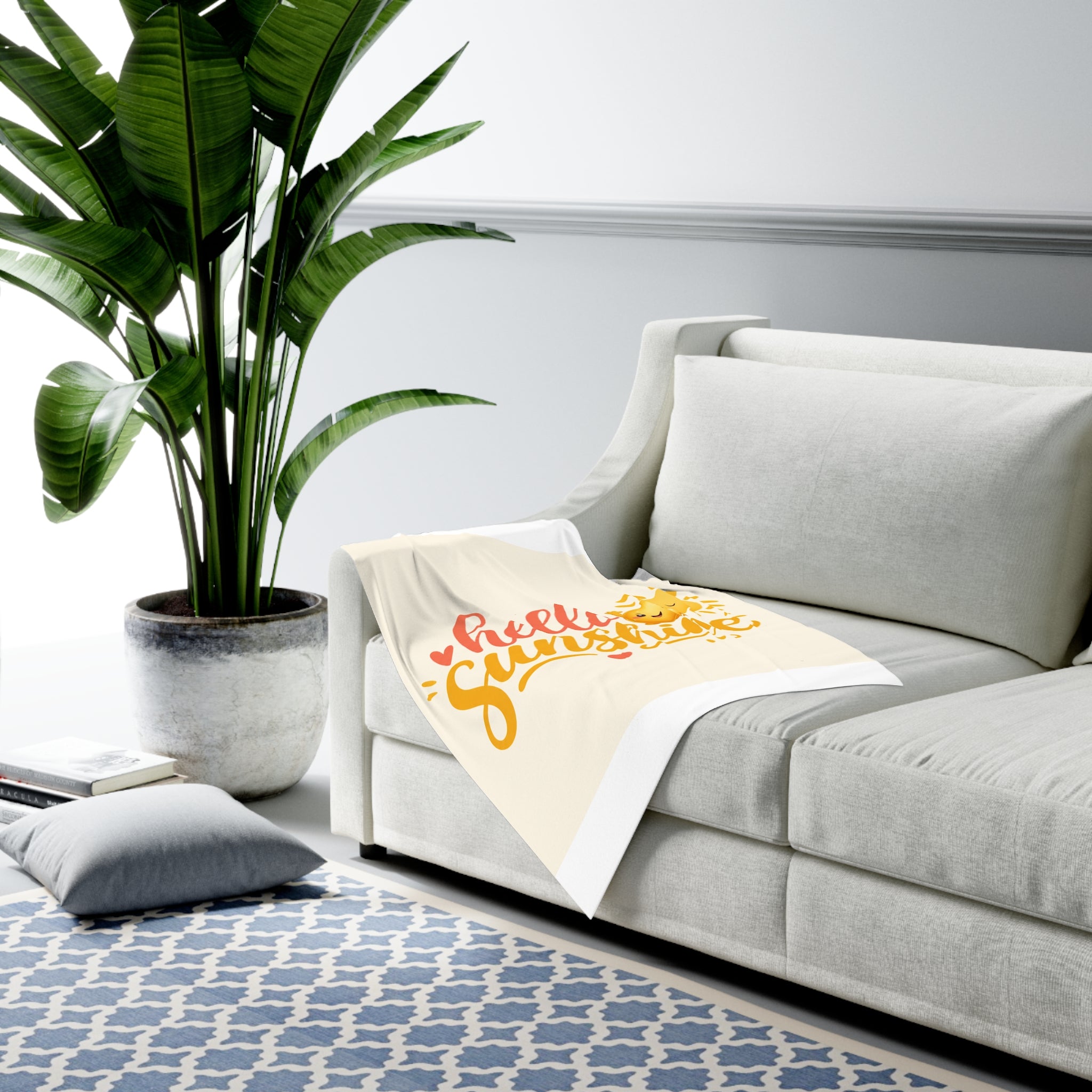 Hello Sunshine soft baby swaddle blanket from the Nureli collection, view 4