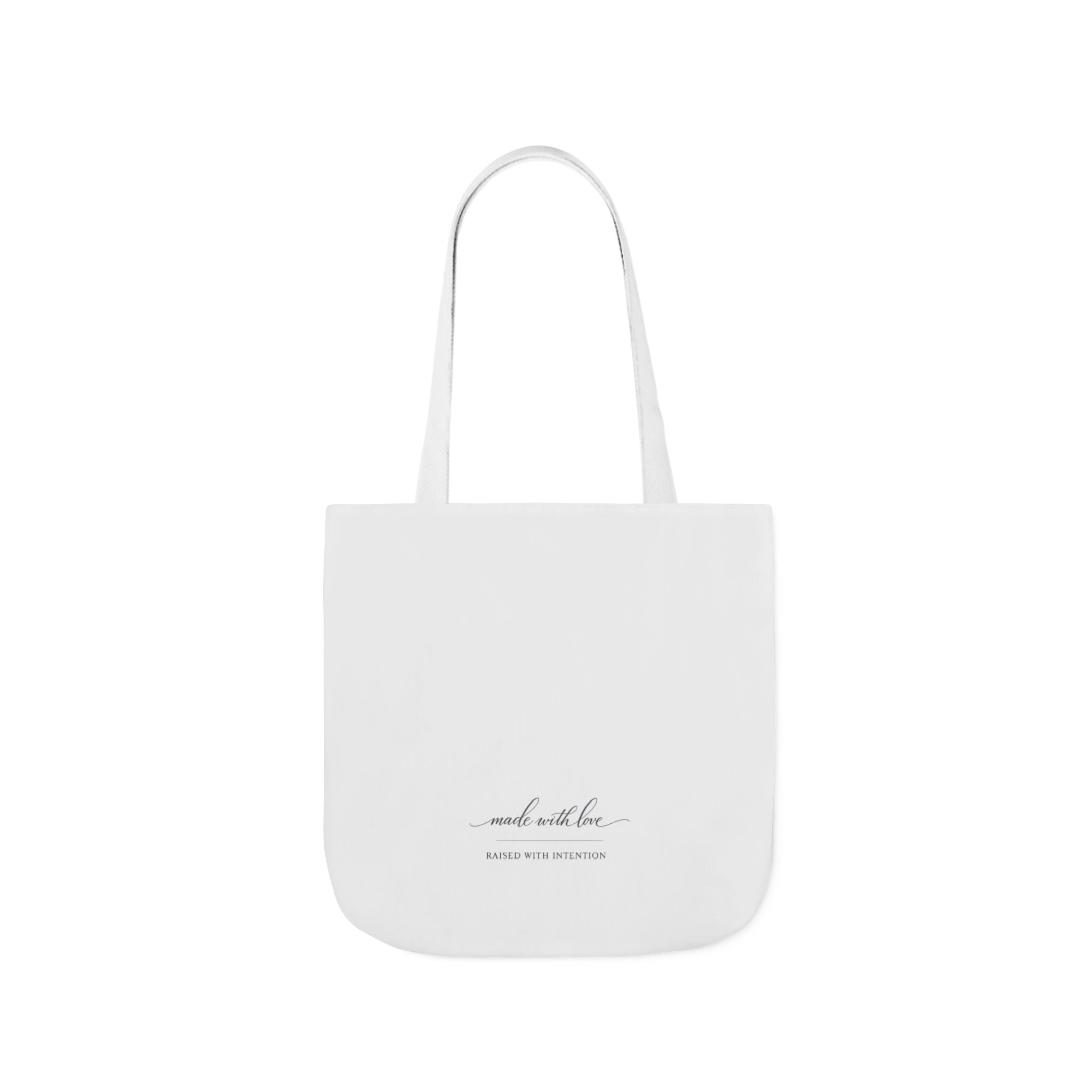 Made With Love, Raised With Intention canvas tote bag from the Nureli collection, view 10