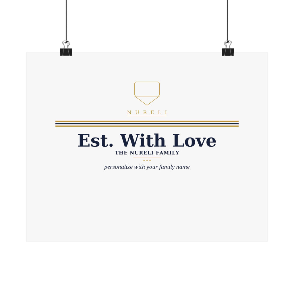 Est. With Love Family Crest wall art print from the Nureli collection, view 4