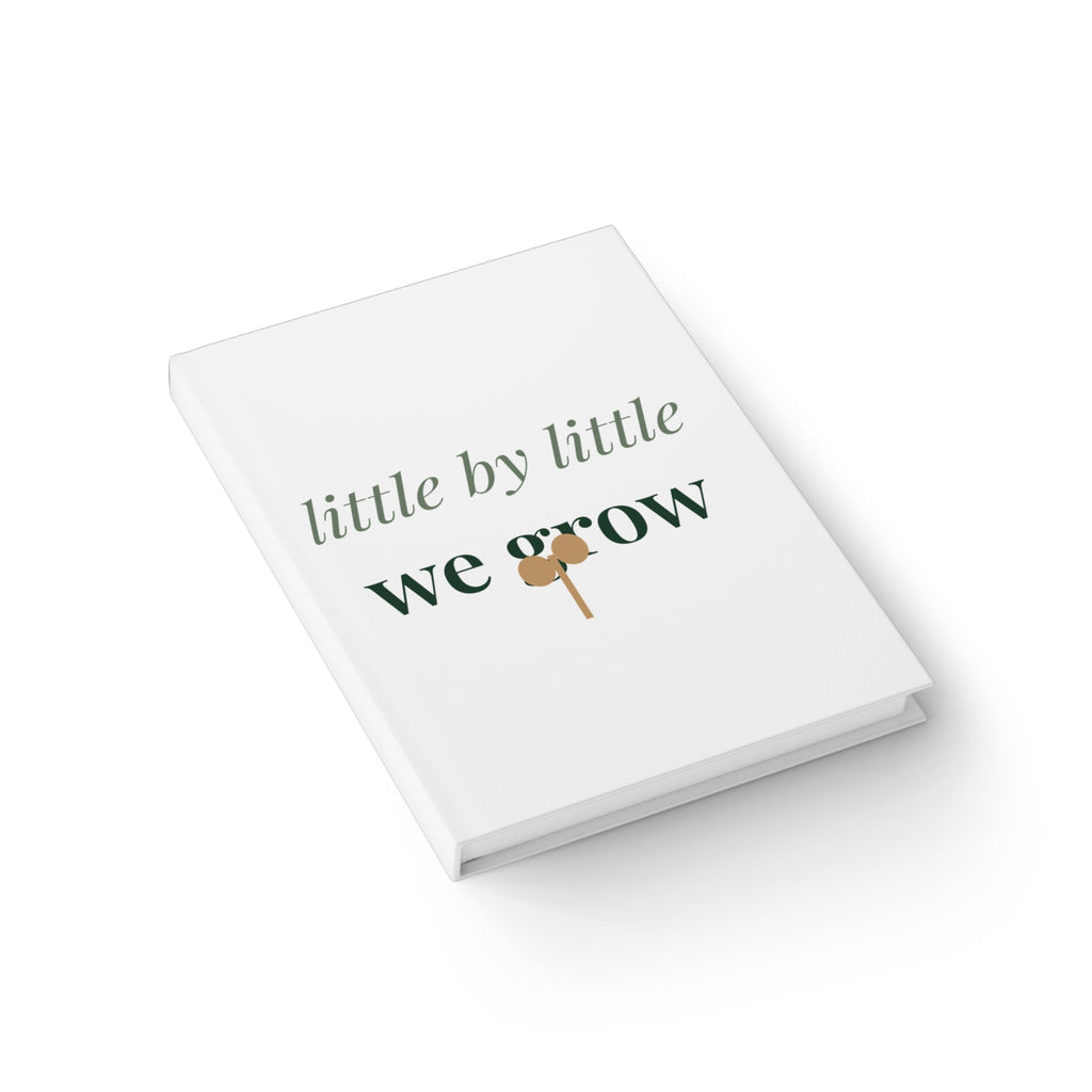 Little by Little, We Grow journal, back cover and spine detail