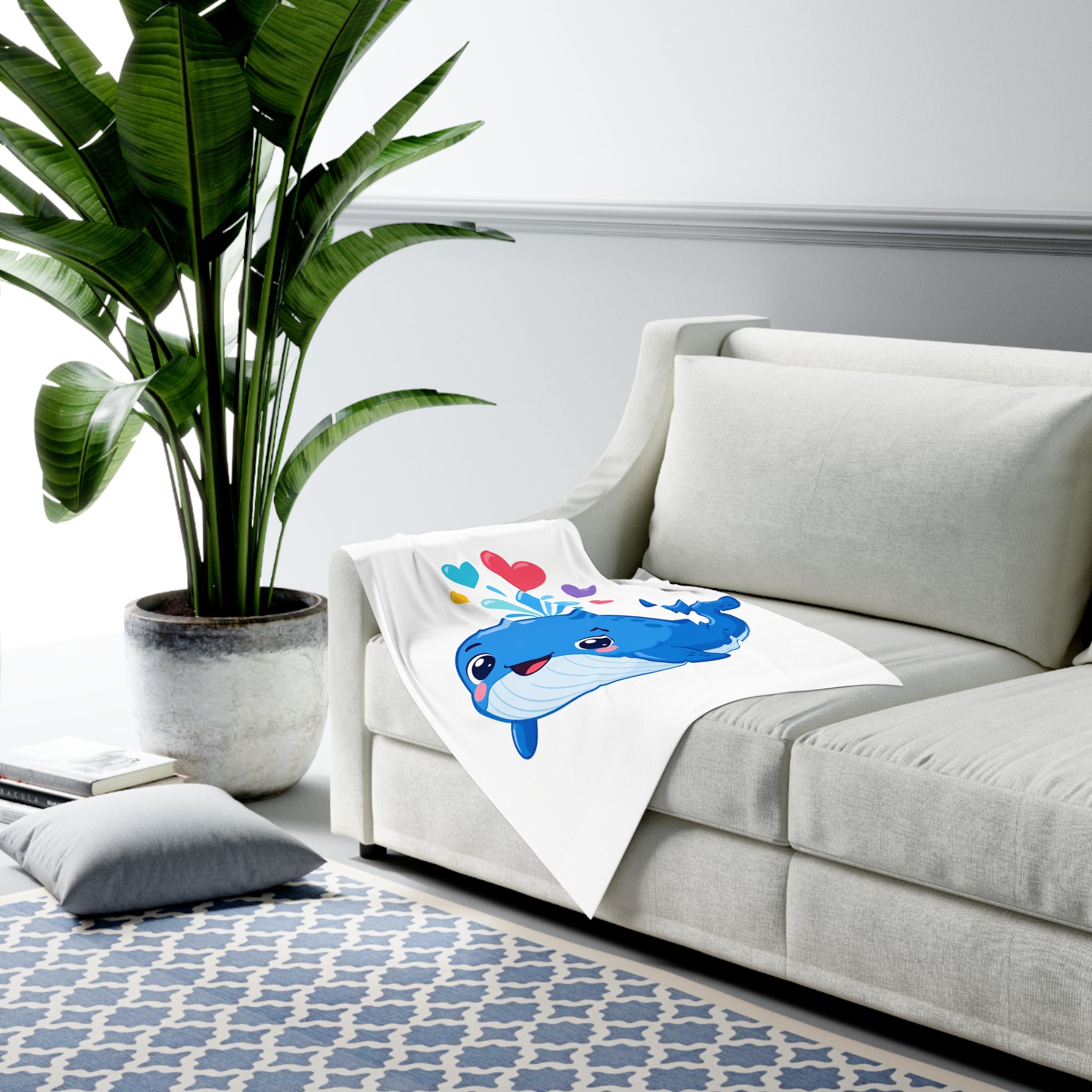 Happy Whale Baby Swaddle Blanket — Nureli Kids