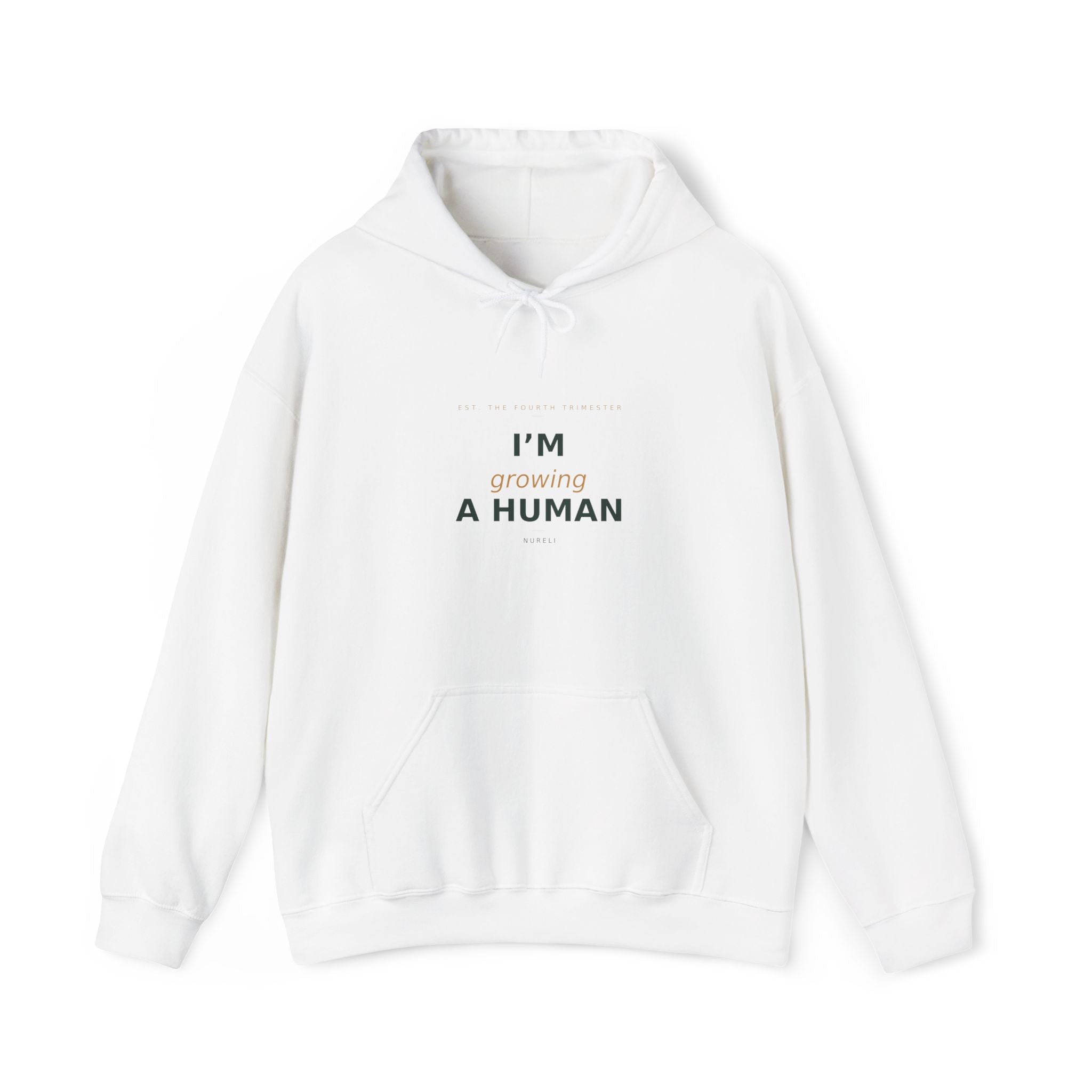 I'm Growing a Human soft unisex hoodie from the Nureli collection