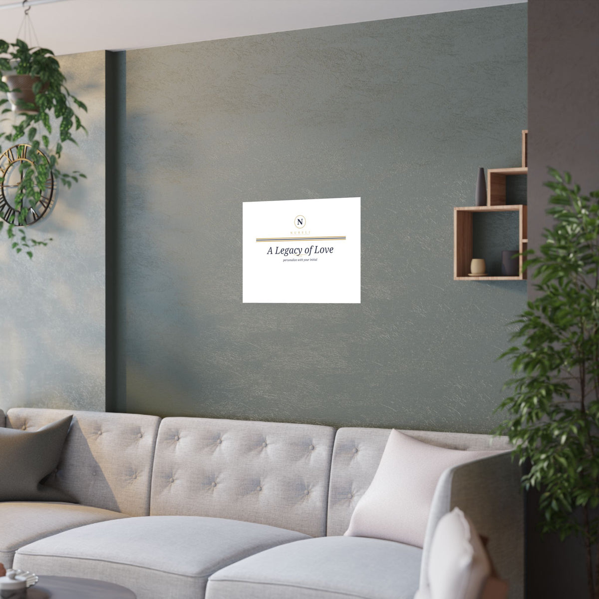 Monogram Legacy Ring wall art print from the Nureli collection, view 12