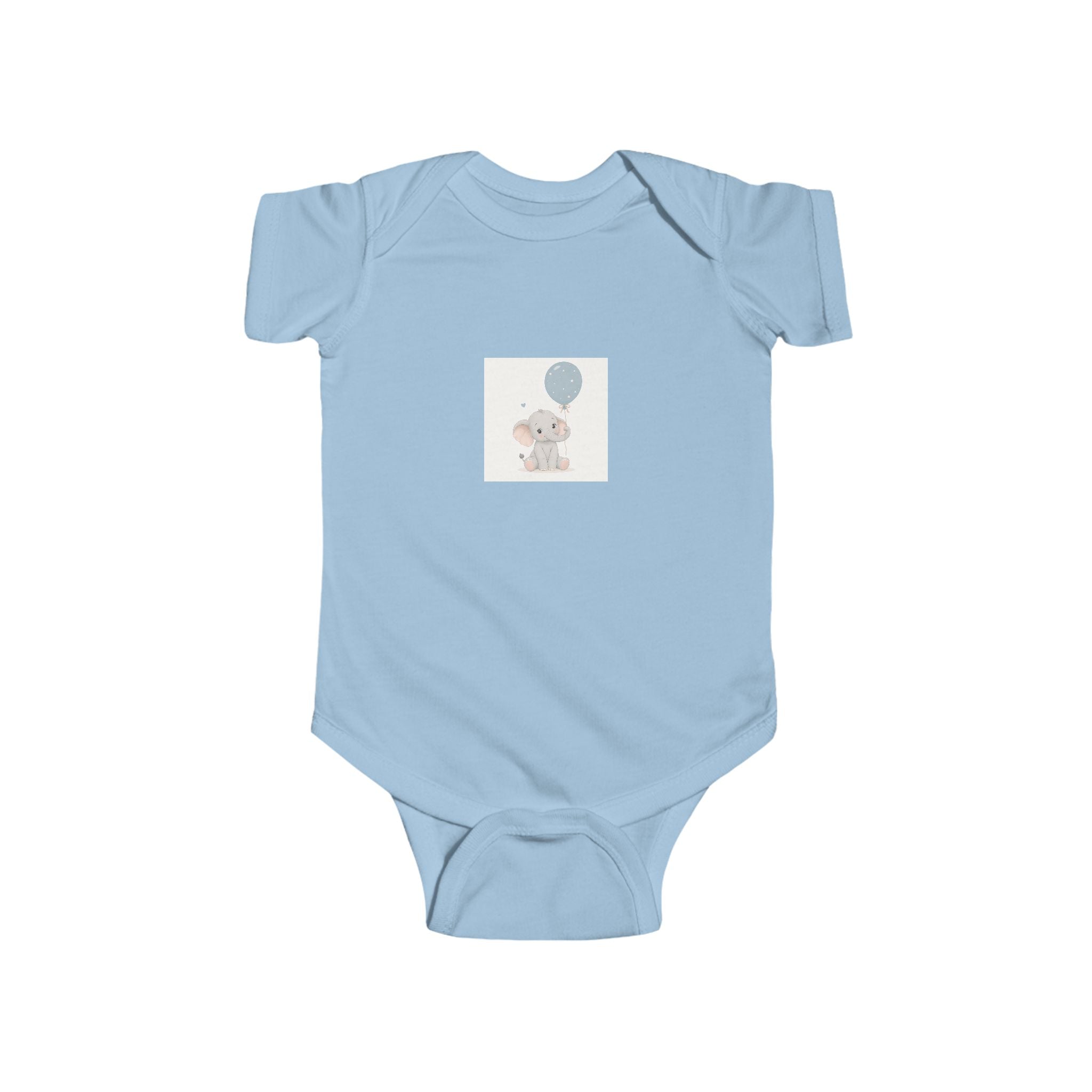 Little Elephant soft baby bodysuit from the Nureli collection, view 5