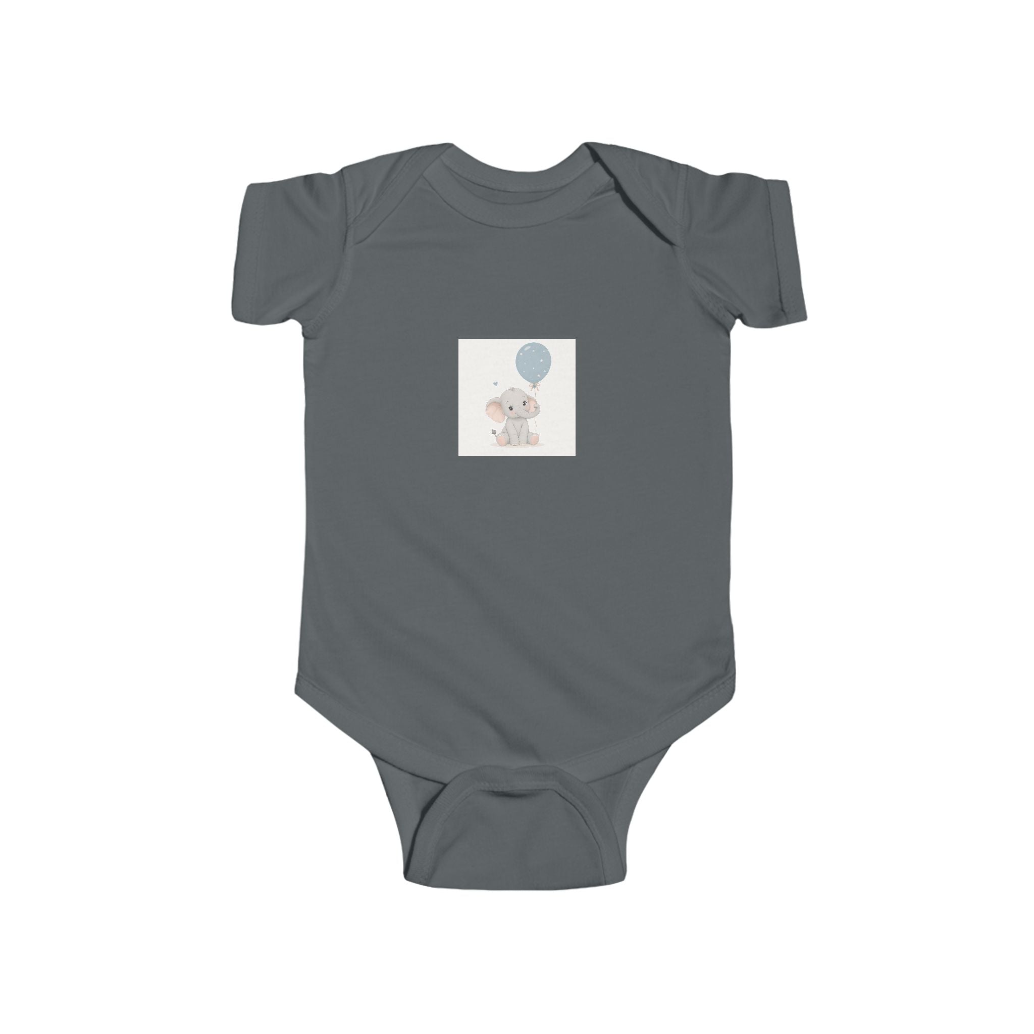 Little Elephant soft baby bodysuit from the Nureli collection, view 7