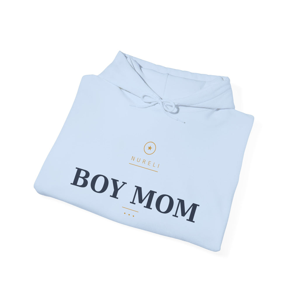 Boy Mom Hoodie — Minimal 'Boy Mom' Pullover for Proud Moms