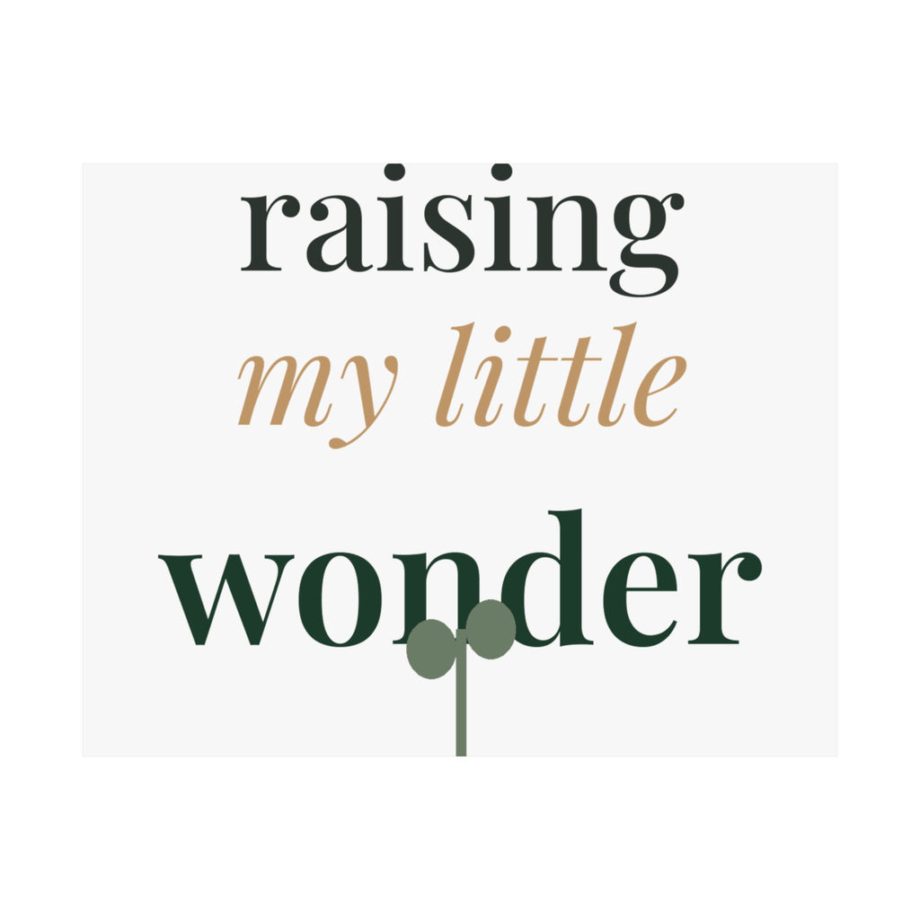 Raising my little wonder Art Print