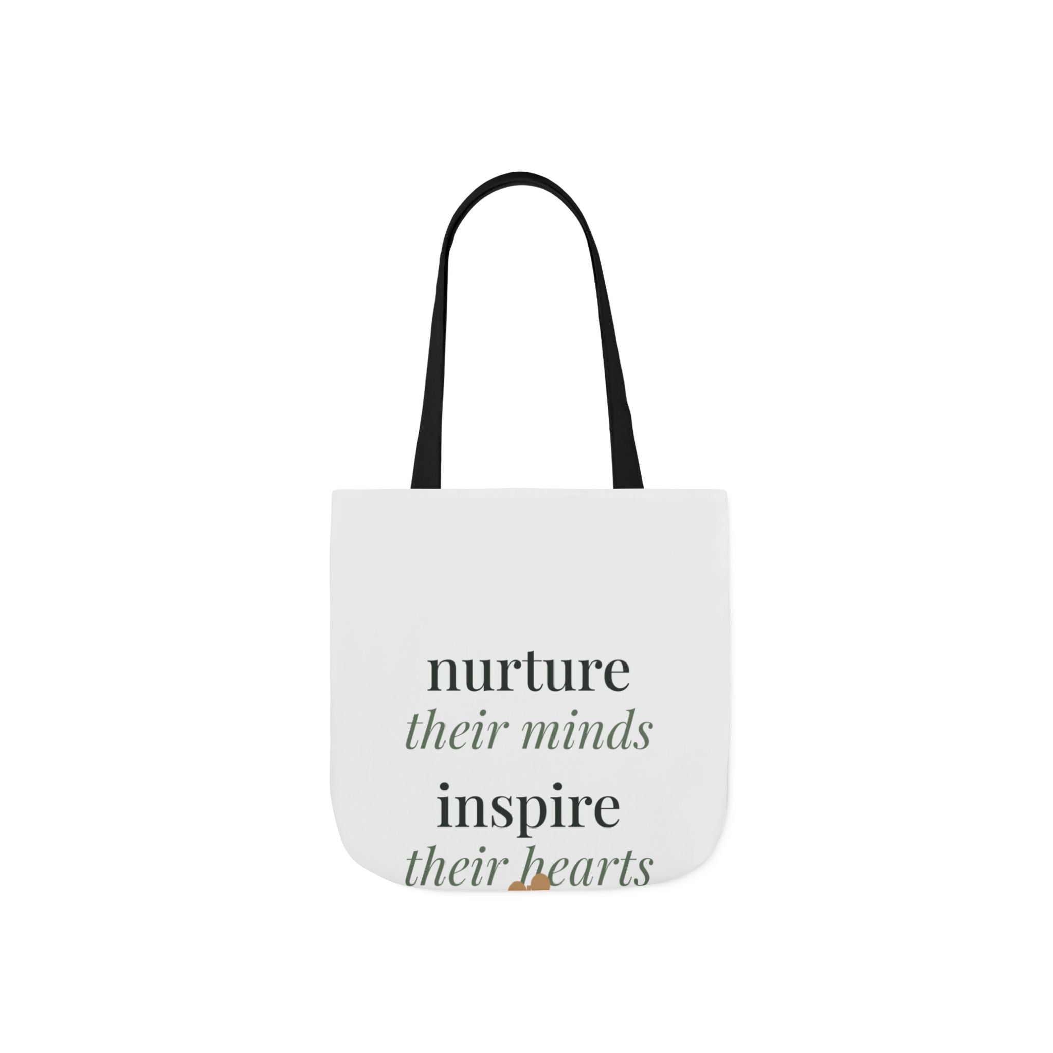 Nurture their minds, inspire their hearts Tote canvas tote bag from the Nureli collection, view 2