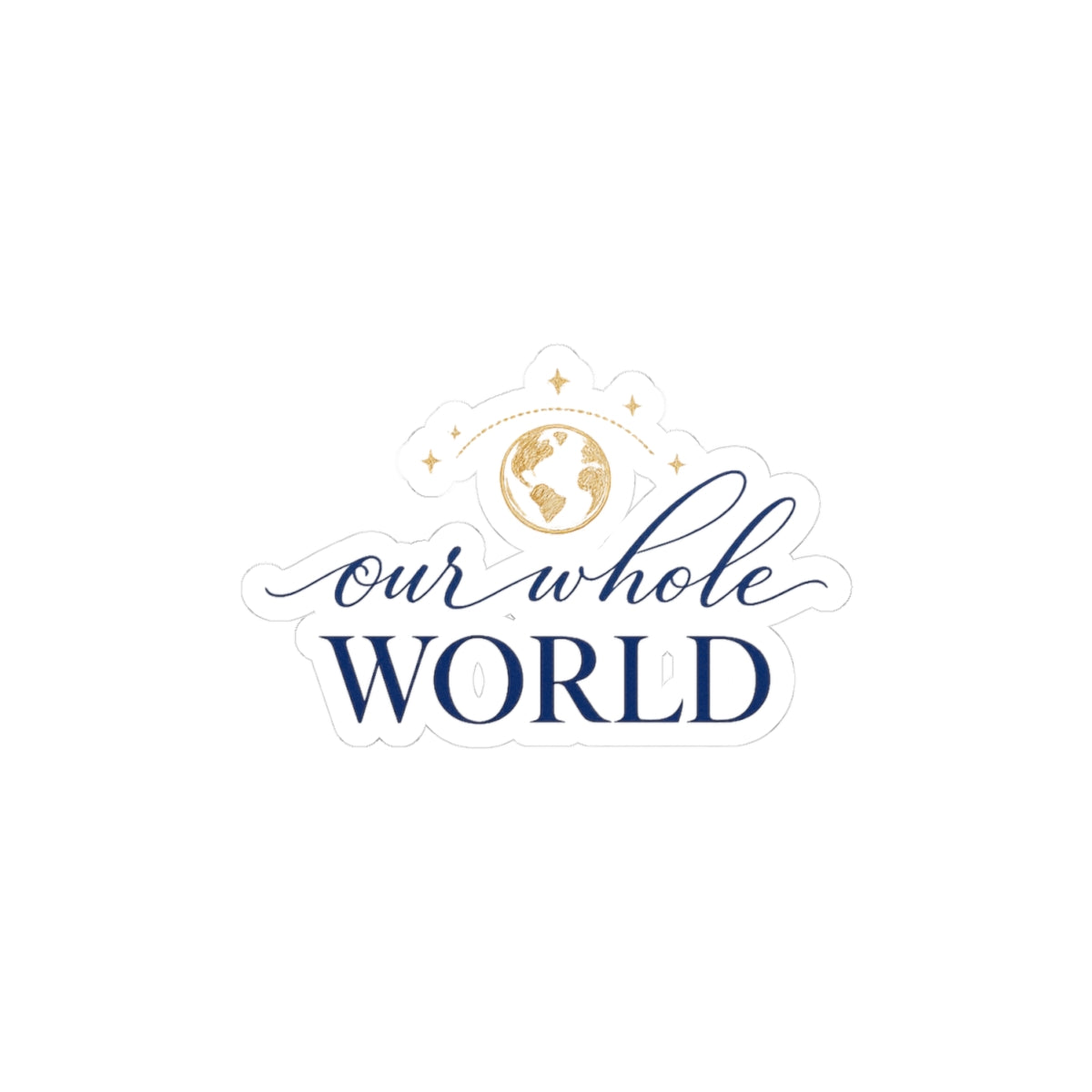 Our Whole World kiss-cut vinyl sticker from the Nureli collection, view 3