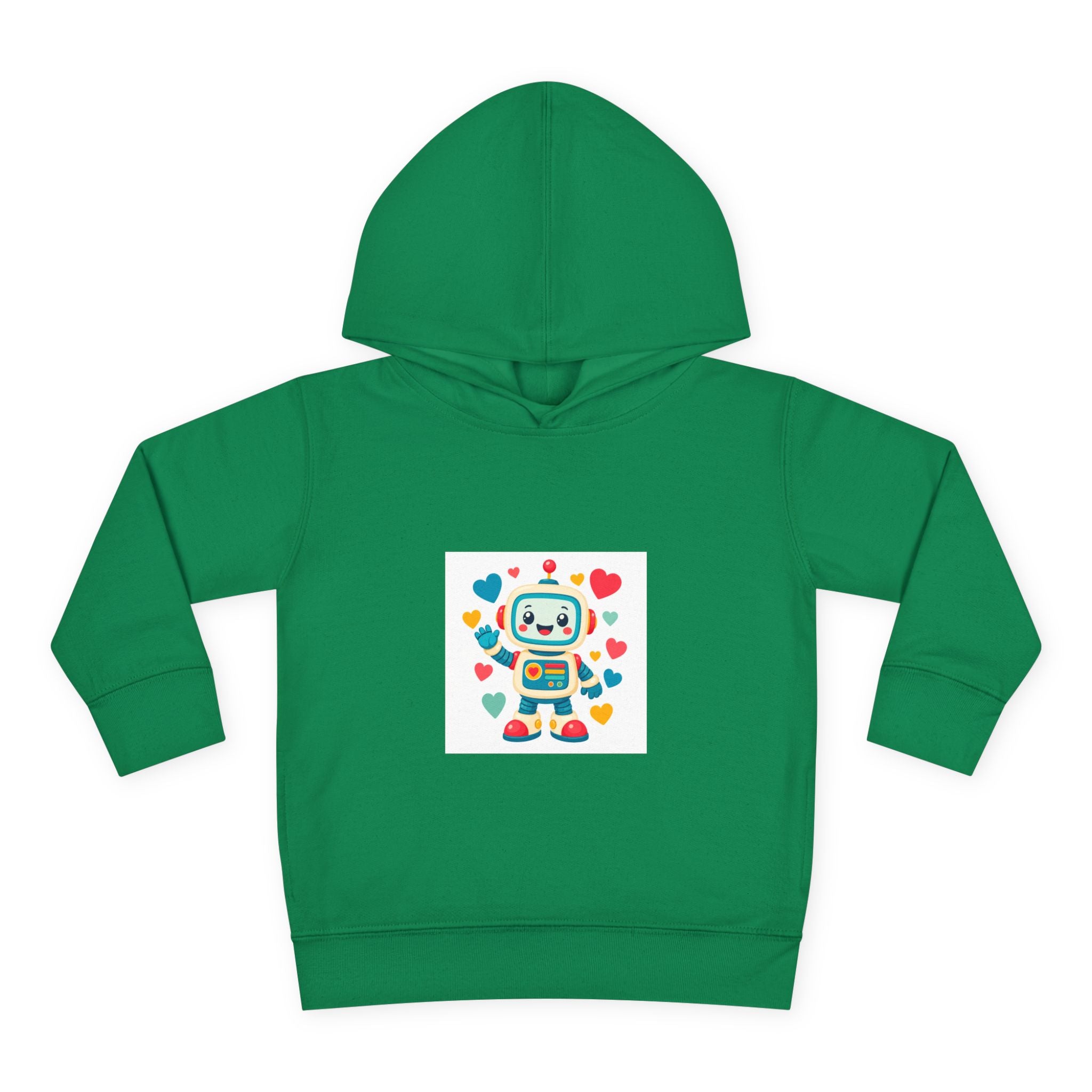 Beep Boop Robot soft toddler hoodie from the Nureli collection, view 4