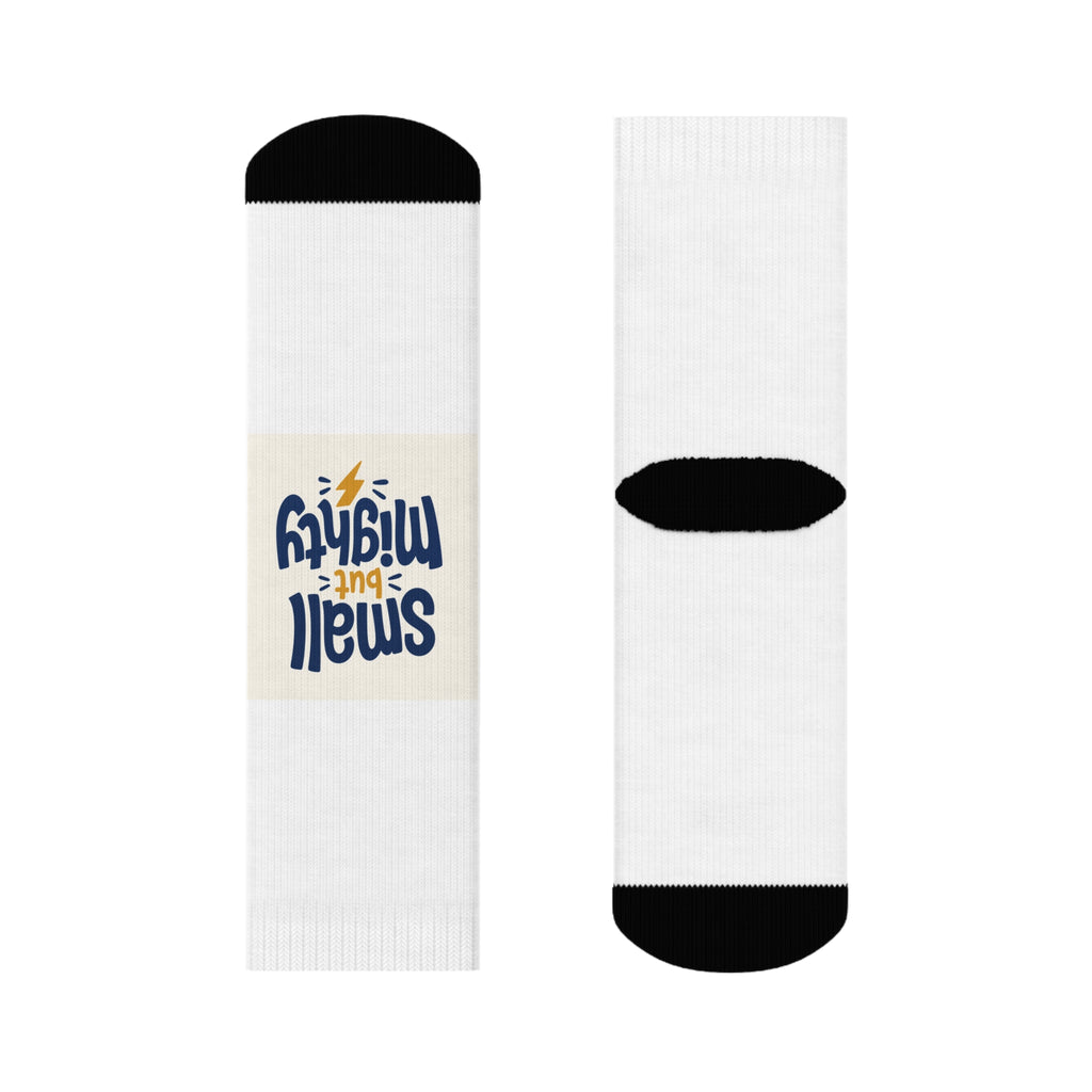 Small But Mighty kids crew socks by Nureli Kids