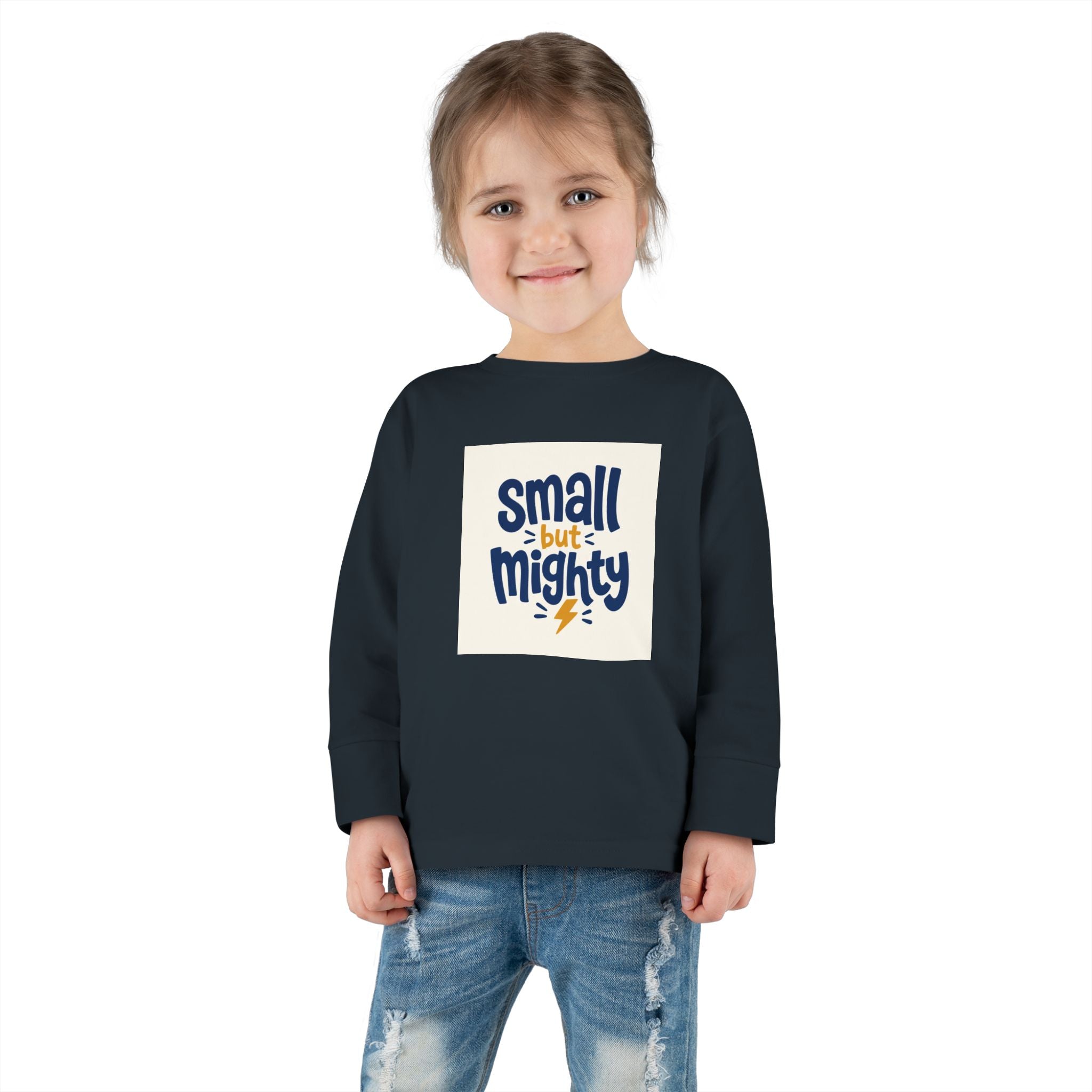 Small But Mighty Toddler Long-Sleeve Tee from the Nureli collection, view 23