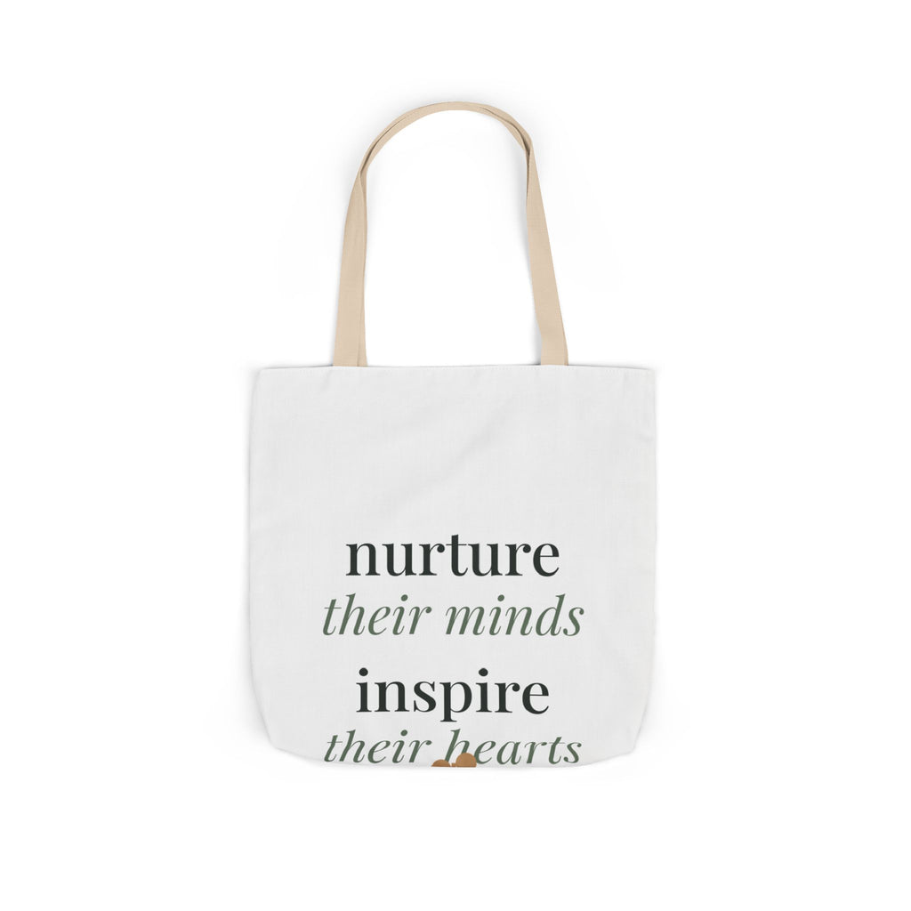 Nurture their minds, inspire their hearts Tote