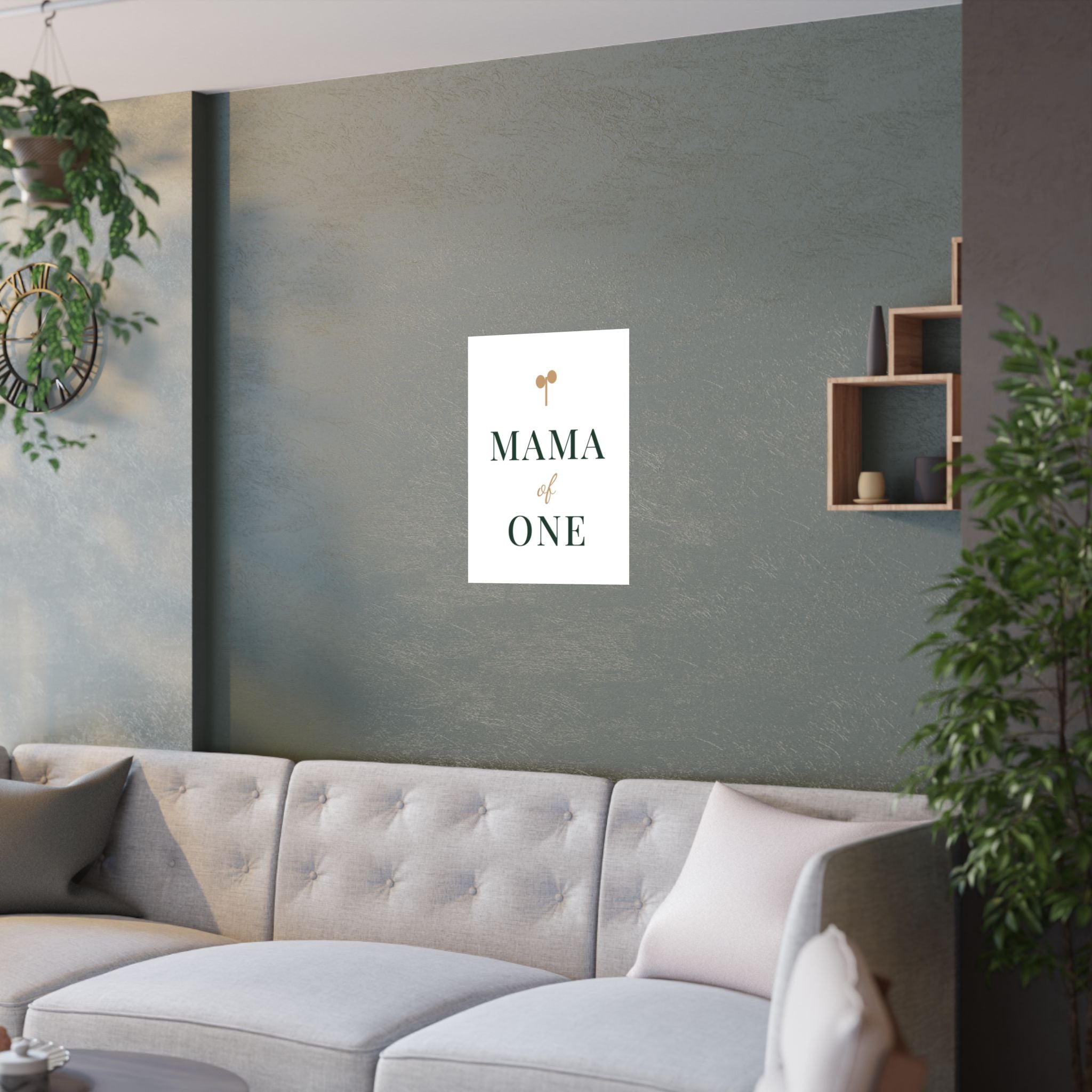 Mama of one wall art print from the Nureli collection, view 12