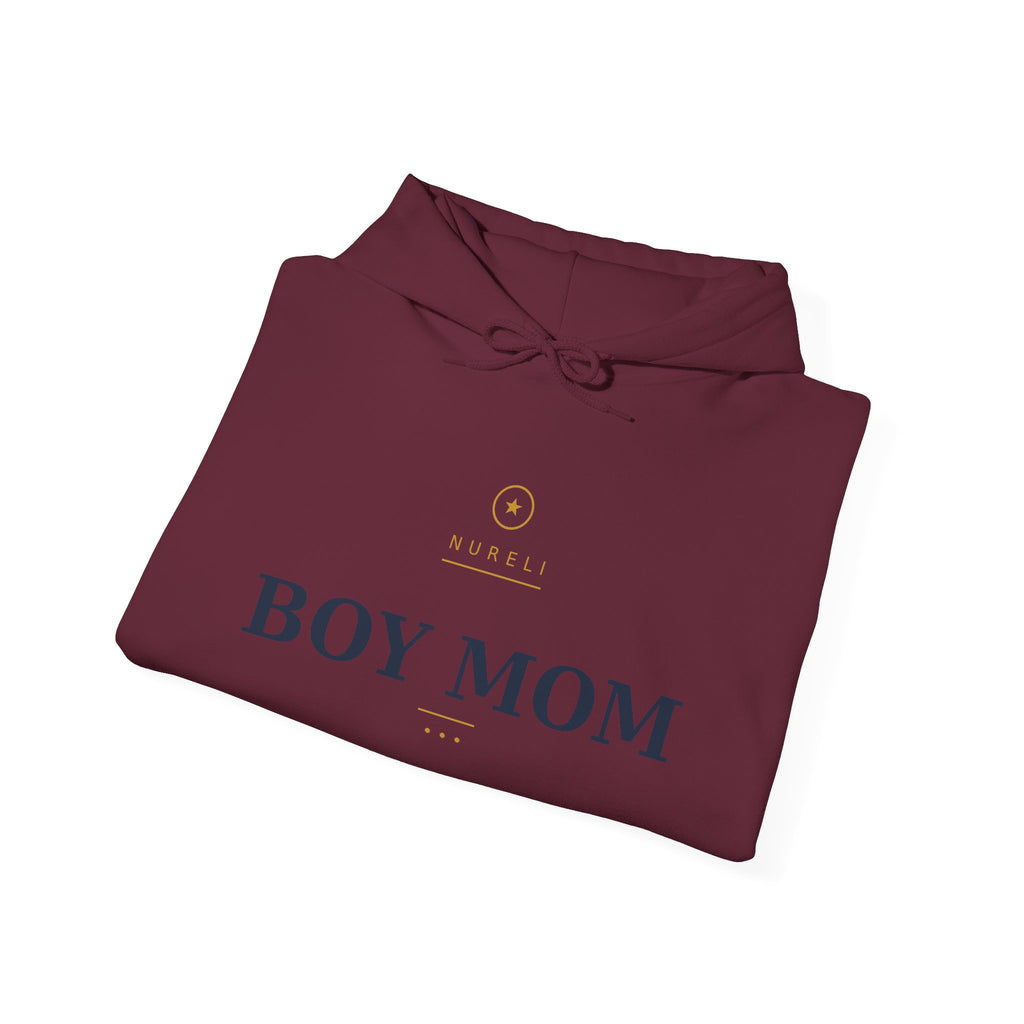 Boy Mom Hoodie — Minimal 'Boy Mom' Pullover for Proud Moms