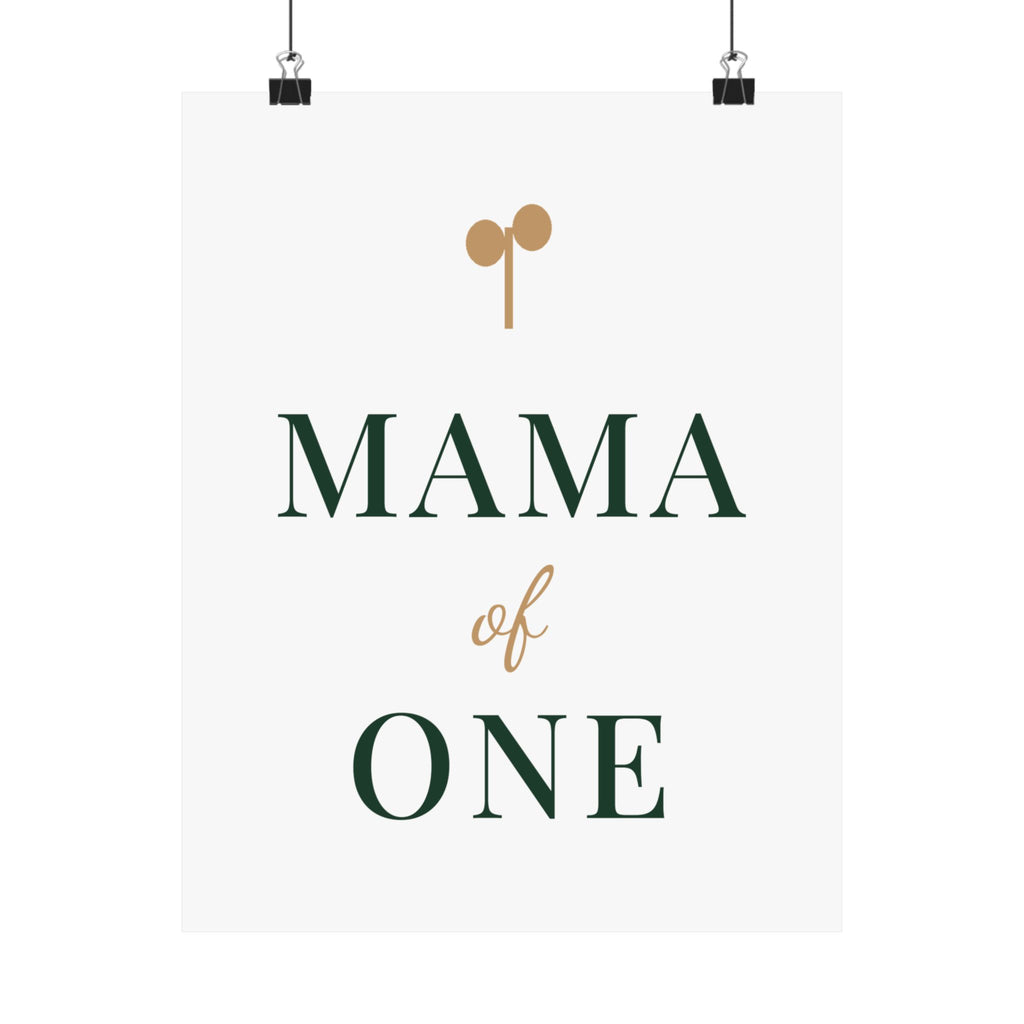 Mama of one wall art print from the Nureli collection, view 4
